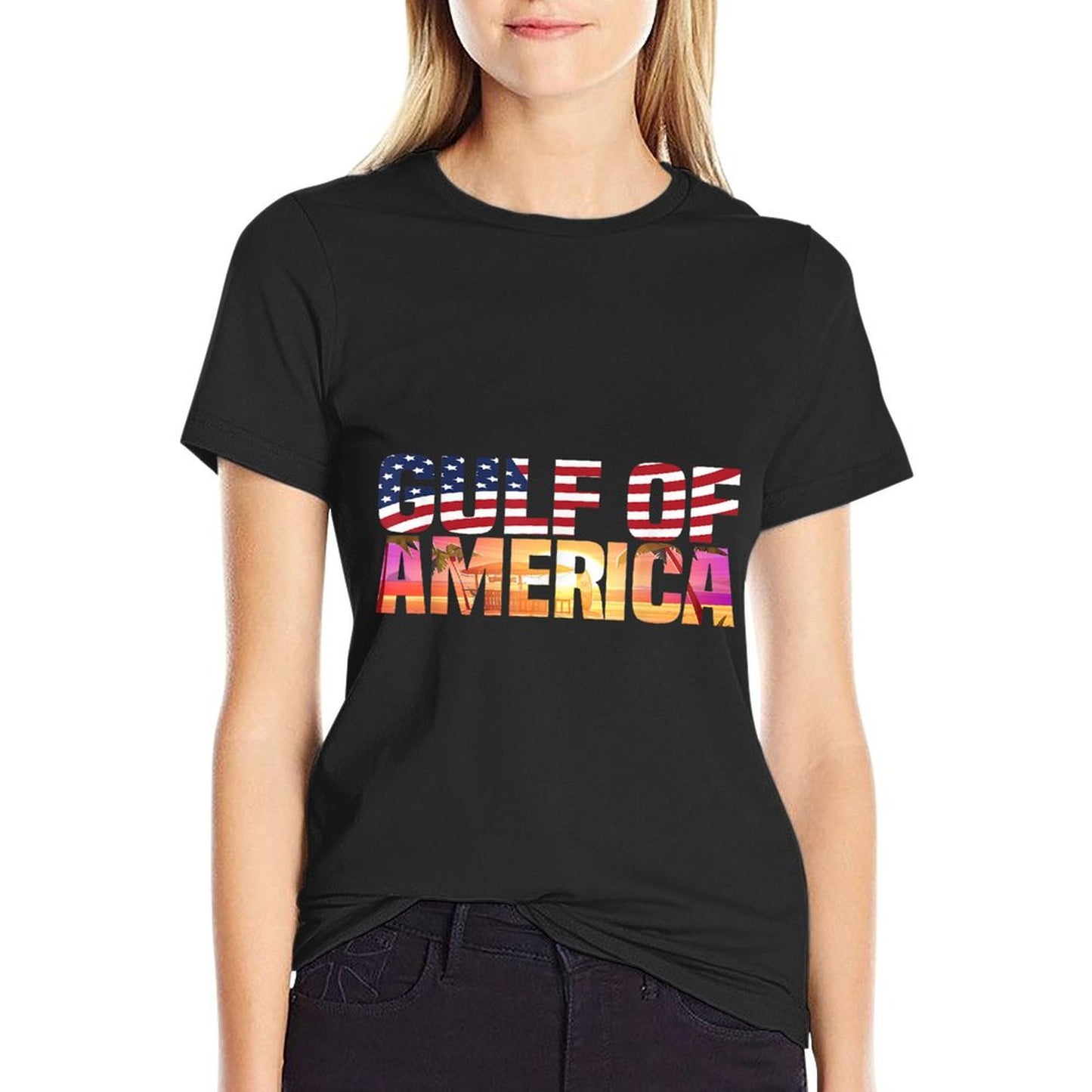 Retro Gulf Of USA America Flag Est 2025 Gulf Mexico Breathable T-Shirt