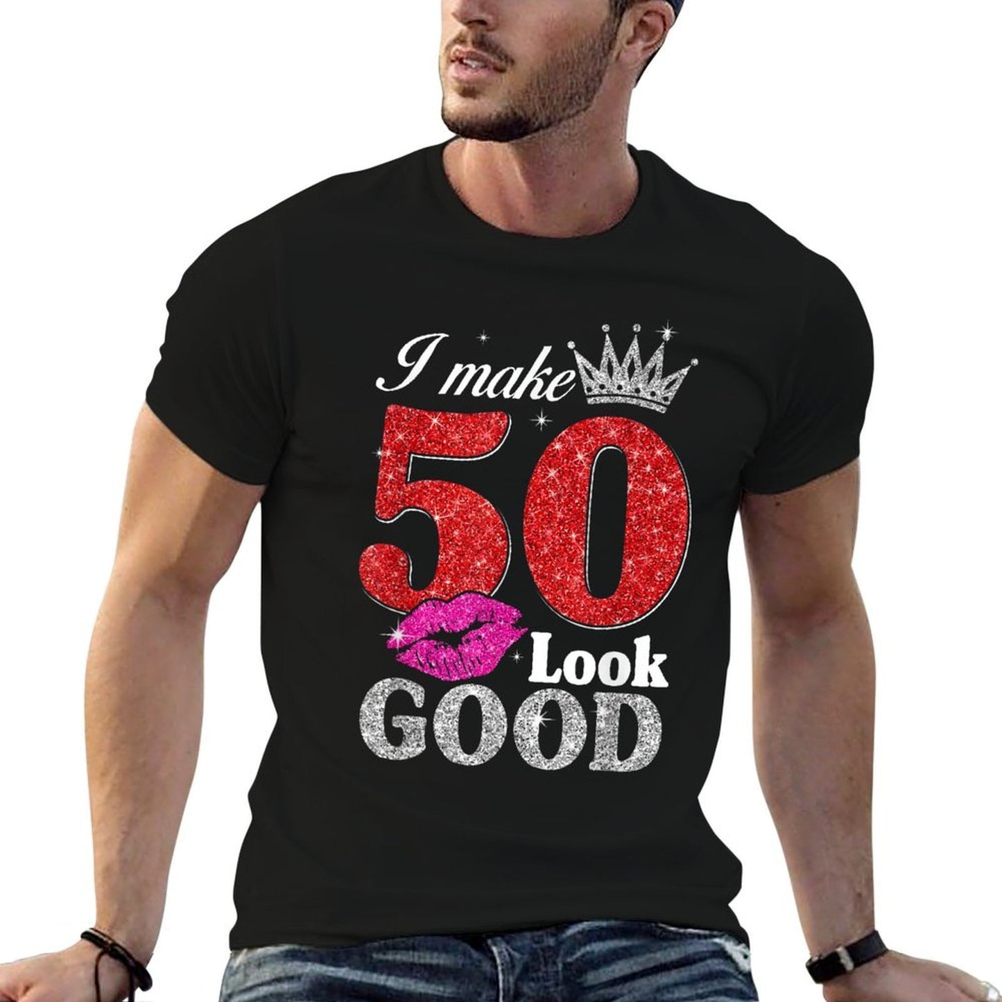 50 Year Old Gifts 50th Birthday I Make 50 Look Good Womens Vintage-inspired T-Shirt