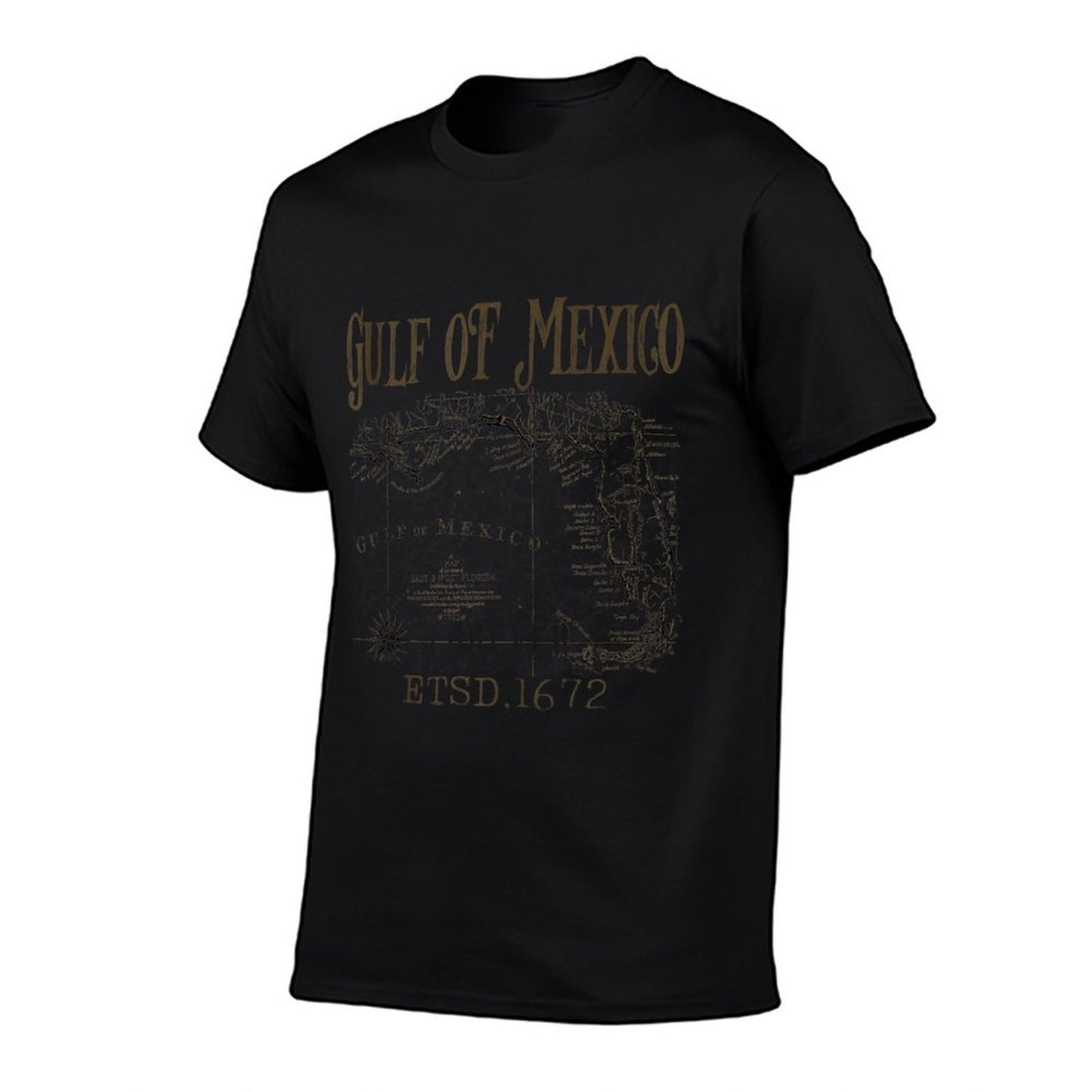 Gulf of USA America Funny Gulf of Mexico Map Slim-fit Cut T-Shirt