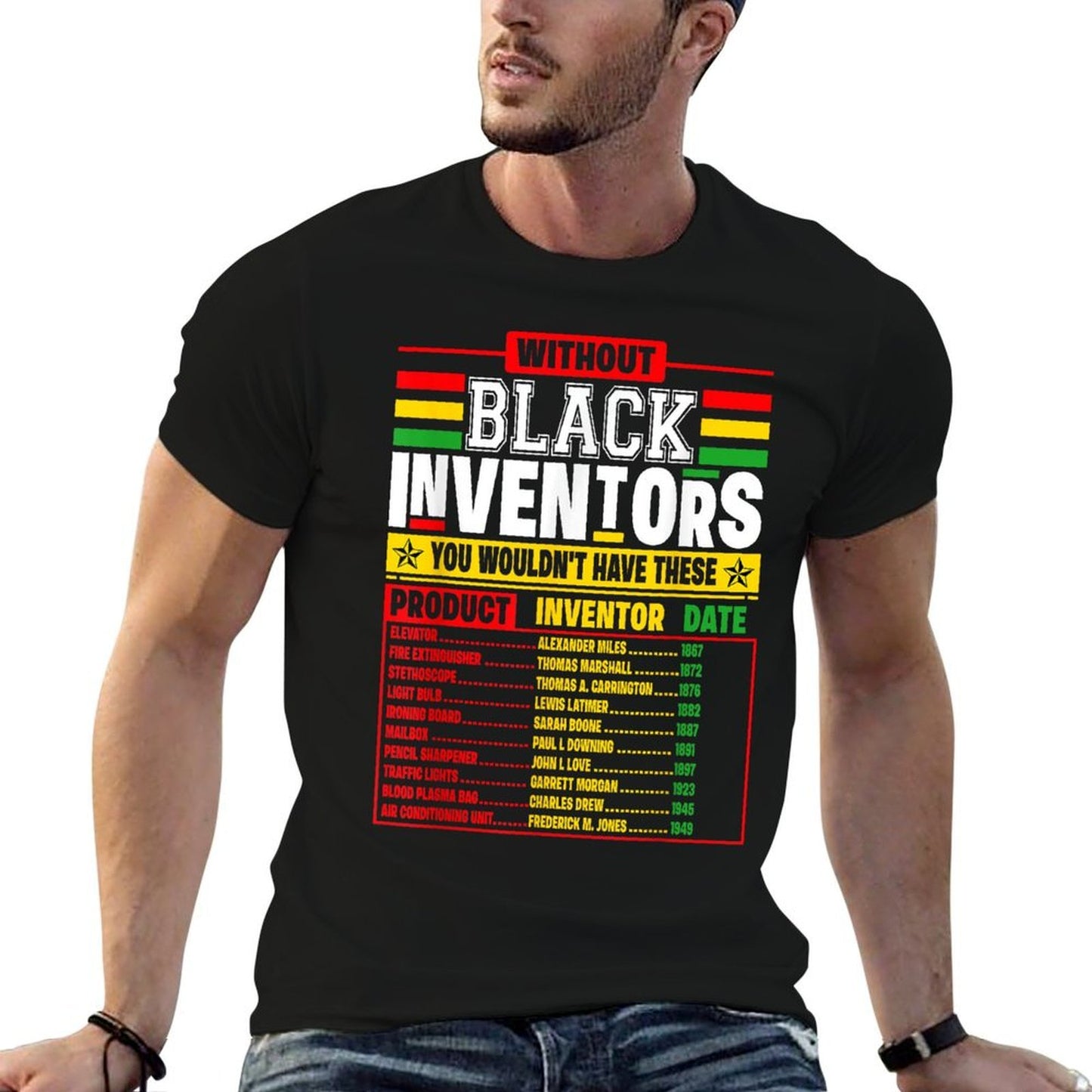 History Of Forgotten Black Inventors Black History Month Eco-friendly Material T-Shirt