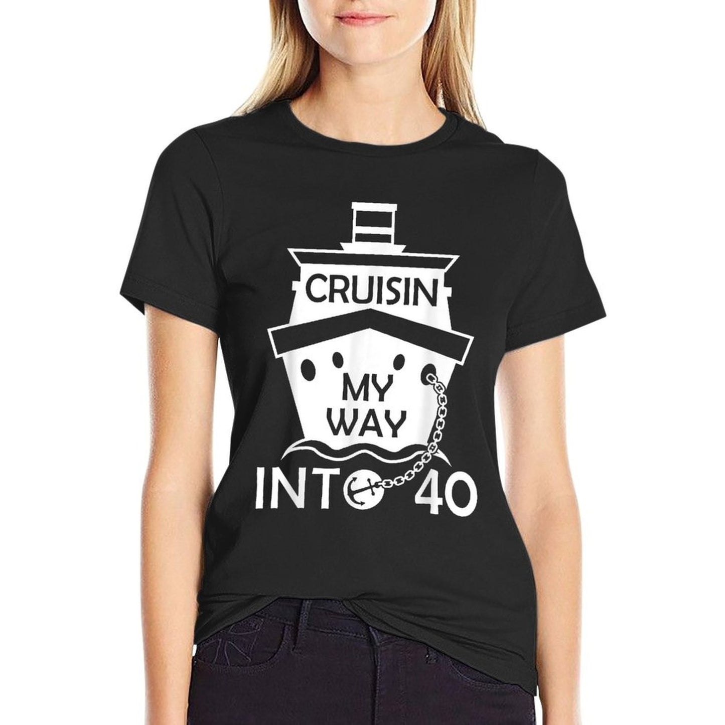40th Birthday T Cruisin My Way Into 40 Funny Birthday Odor-resistant T-Shirt