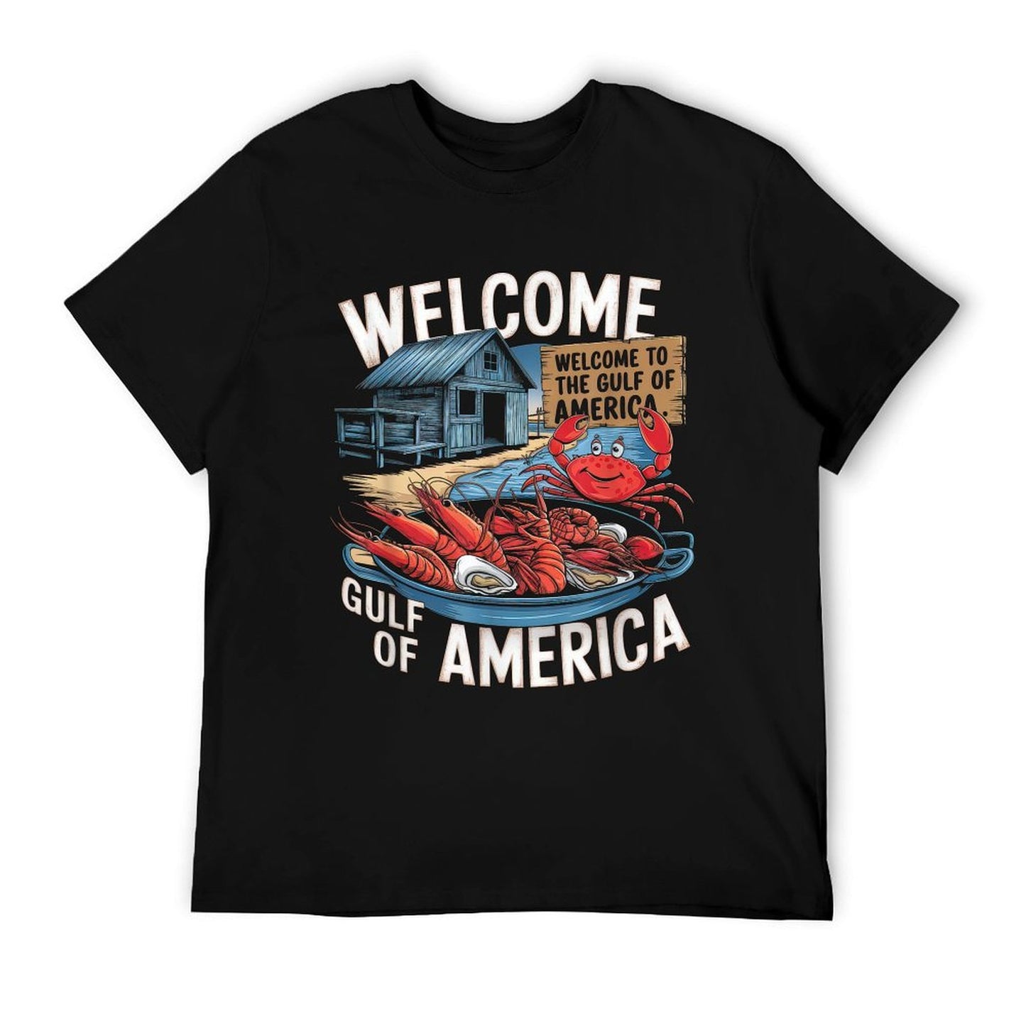 Gulf Of USA America Gift Men Women Flag Beach Stretchy T-Shirt