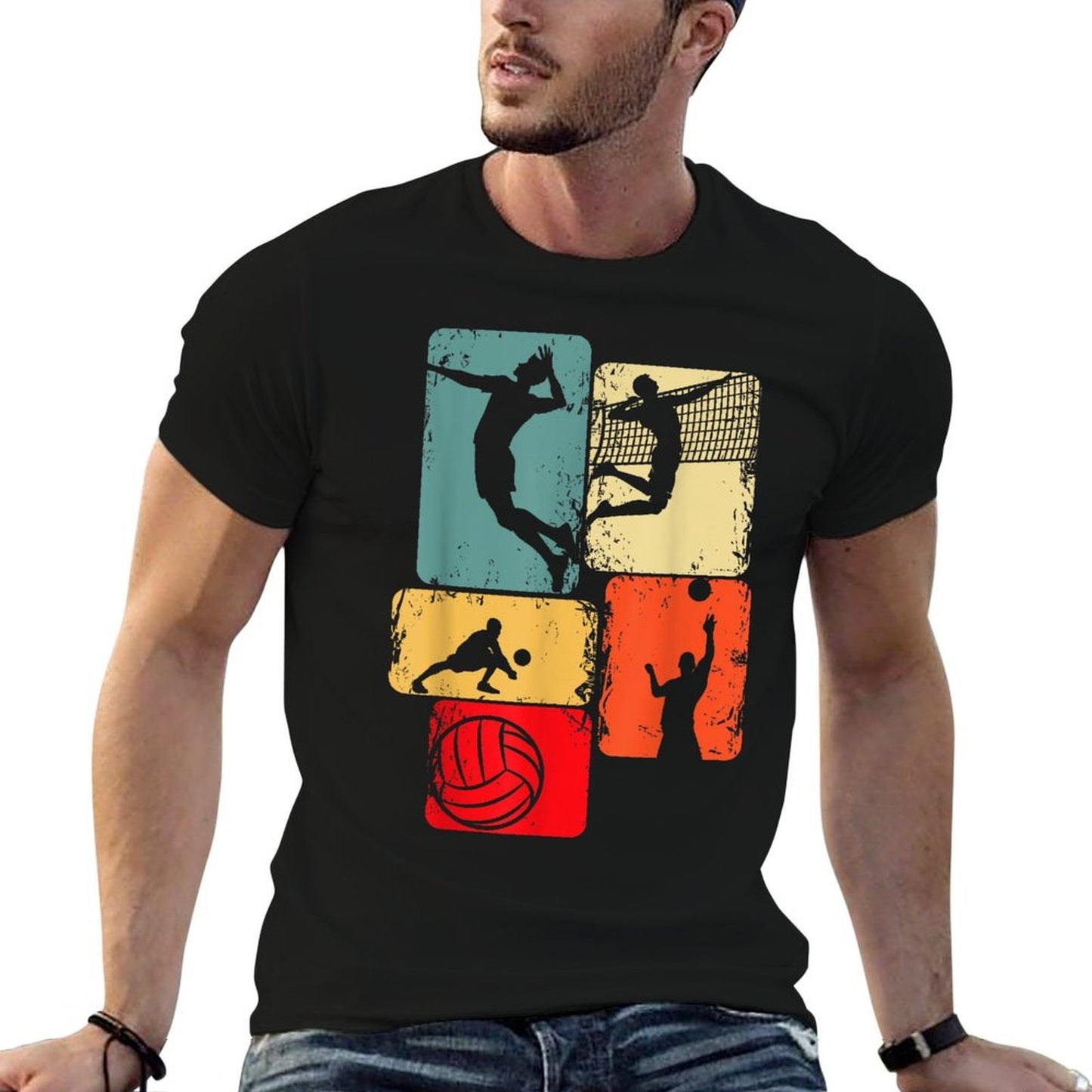 Volleyball Boys Men Youth Vintage-inspired T-Shirt