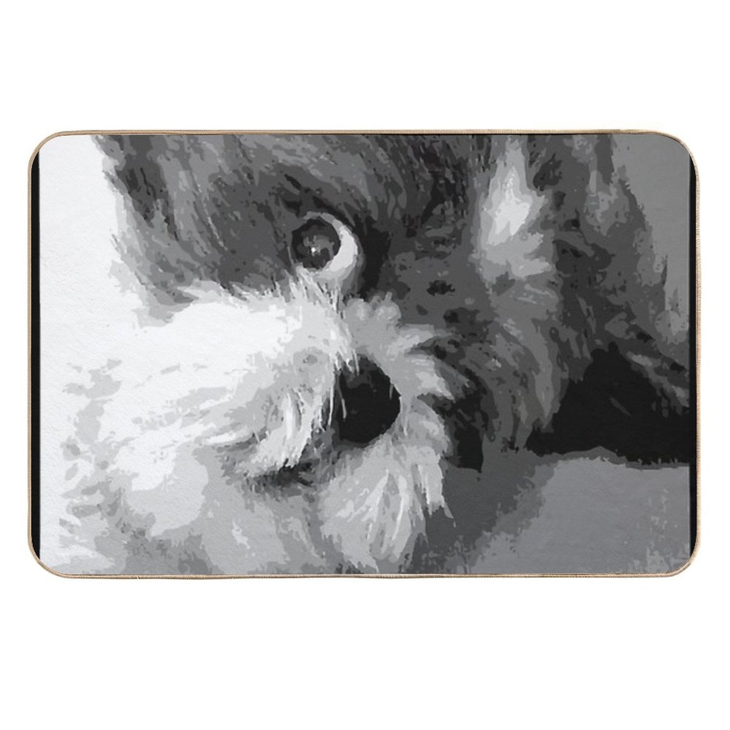 Say What Cute Shih Tzu Dog Art Anti-Trip Bath Mat