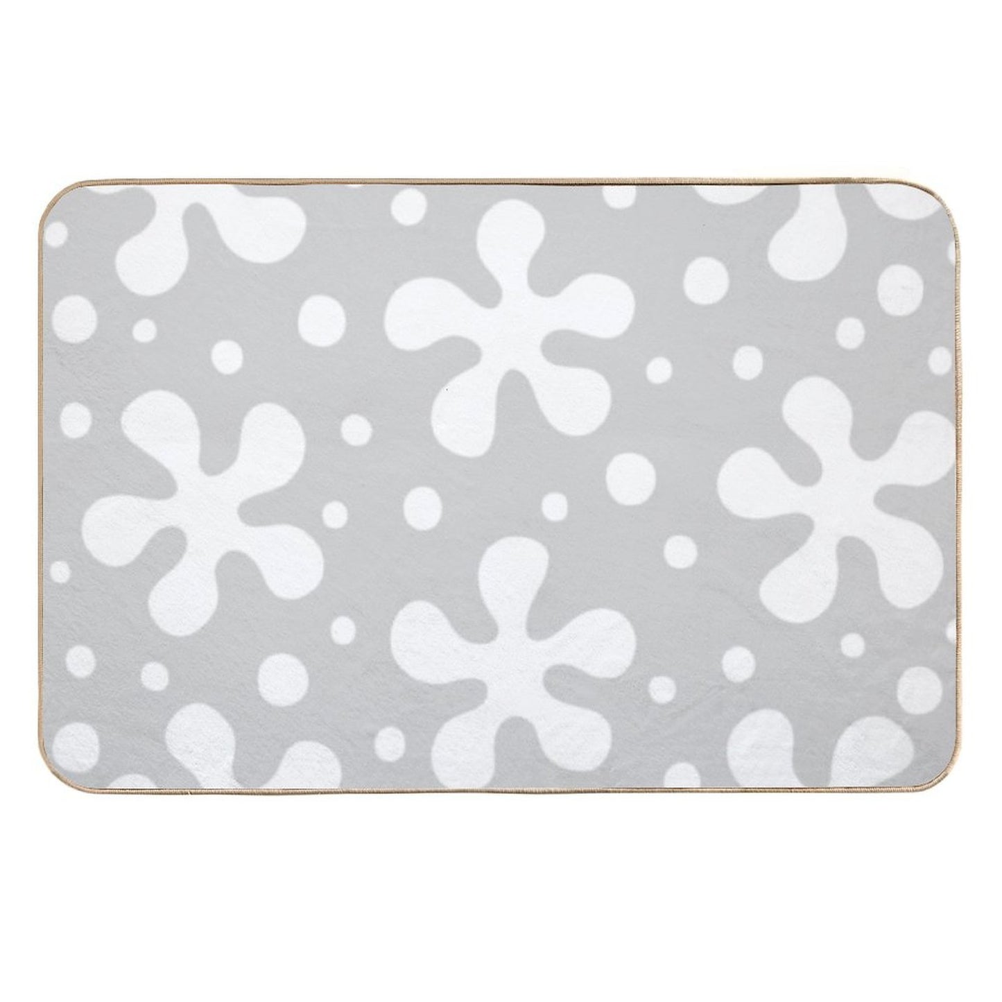 Pretty Mid Century Modern Floral Pattern 836 Odorless Bath Mat