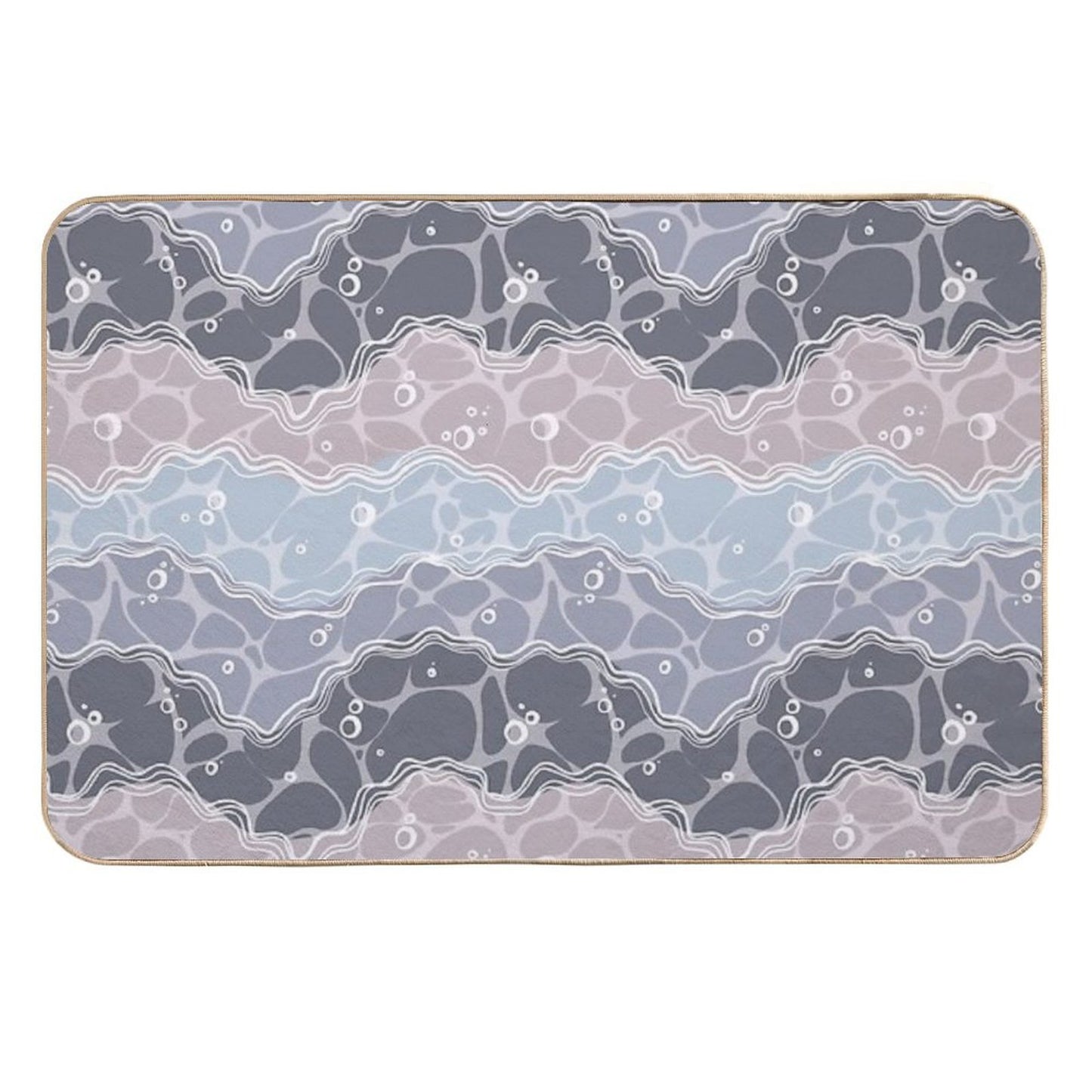 Pastel Sea Pattern Dirt-Trapping Bath Mat
