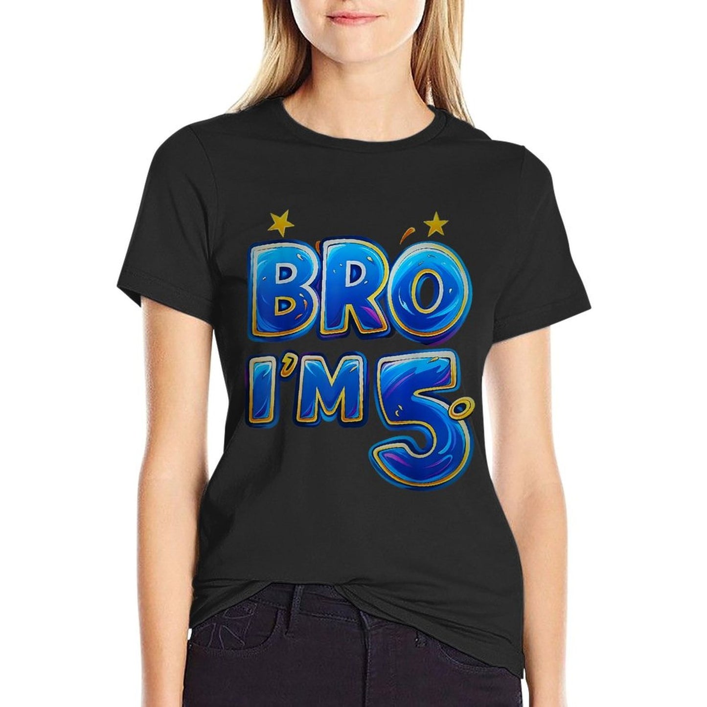 5th Birthday Boy Bro I'm 5 Years Old Party Lightweight T-Shirt