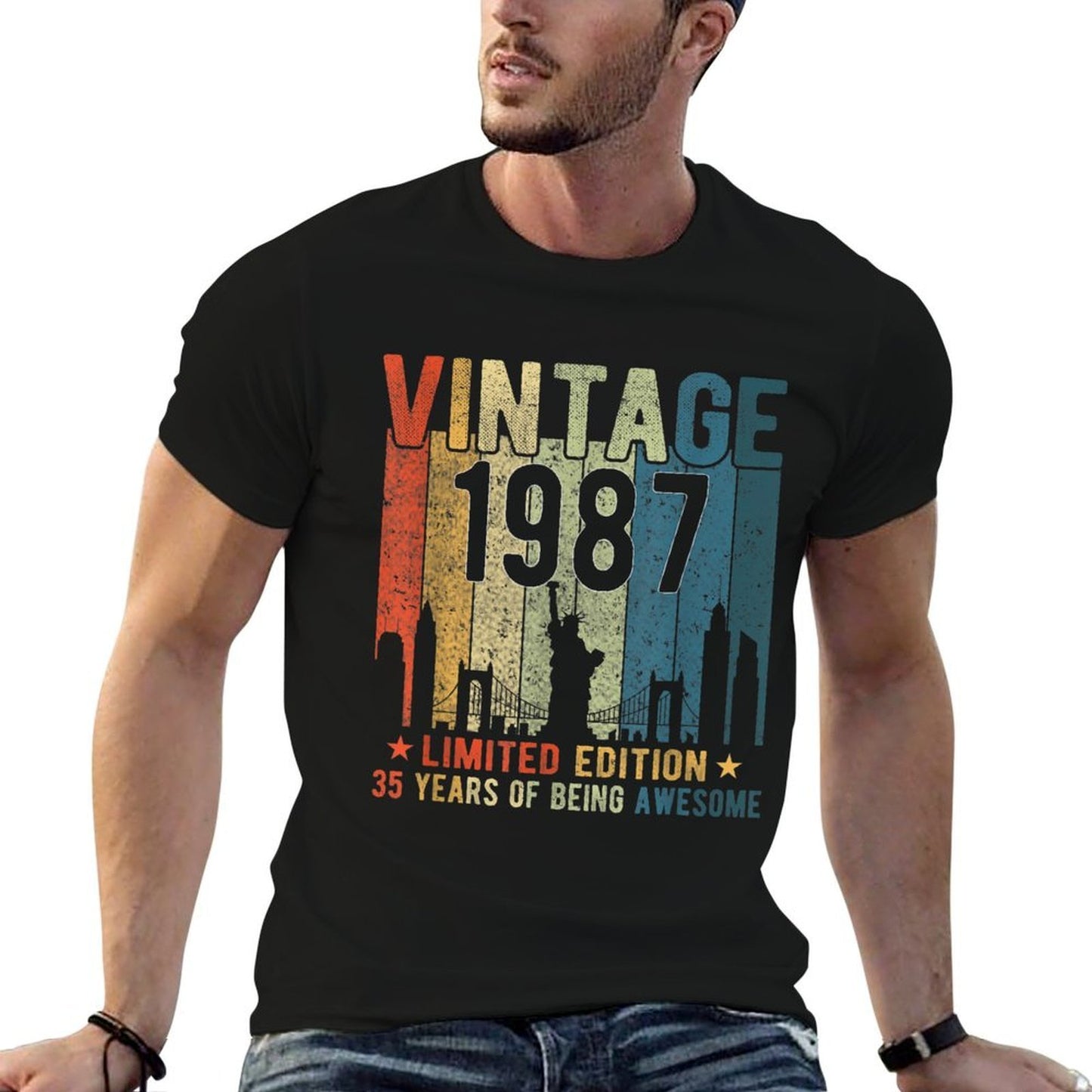 35 Year Old Gifts Vintage 1987 Limited Edition 35th Birthday Relaxed-fit T-Shirt