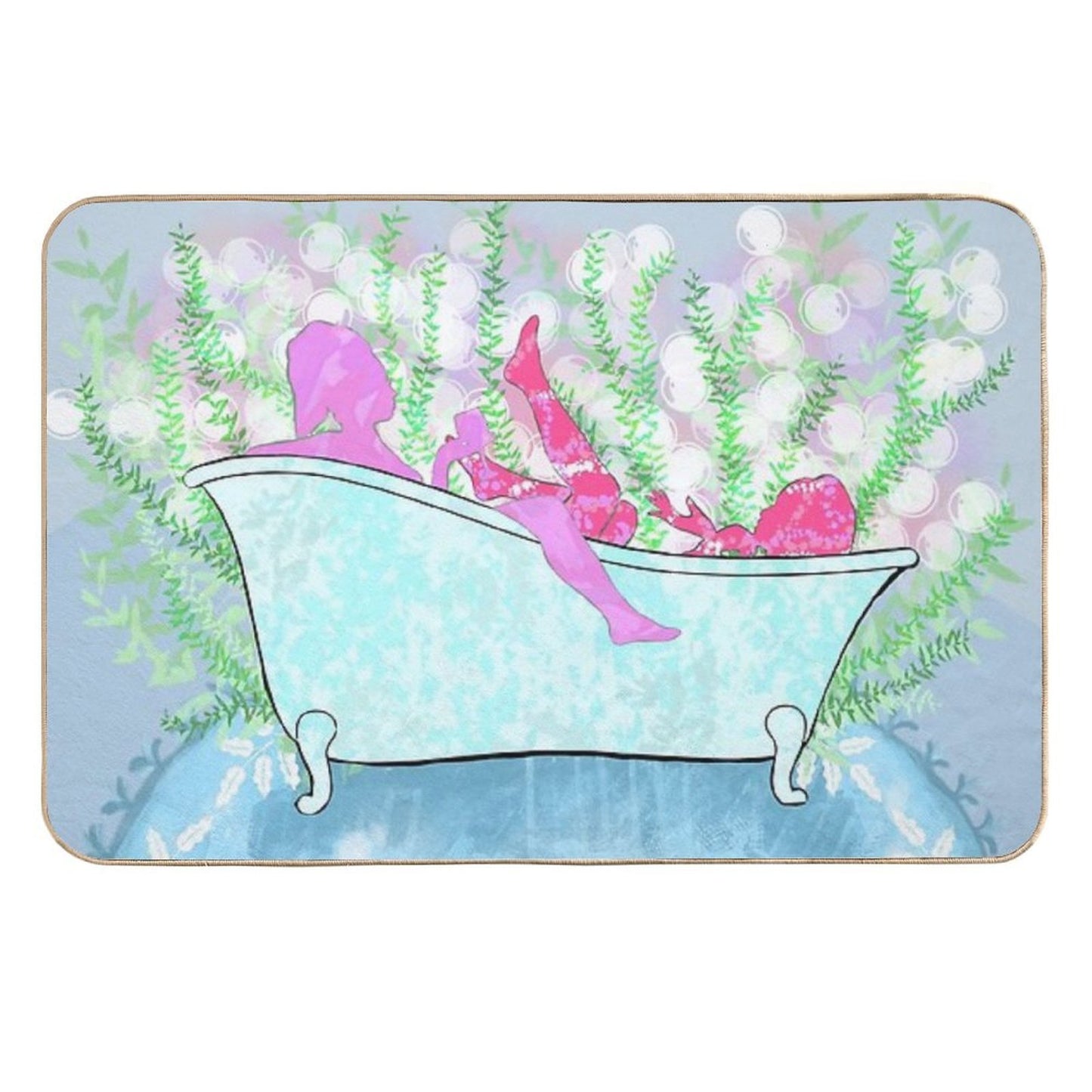 Bath Tub Vibes Slip-Resistant Bath Mat