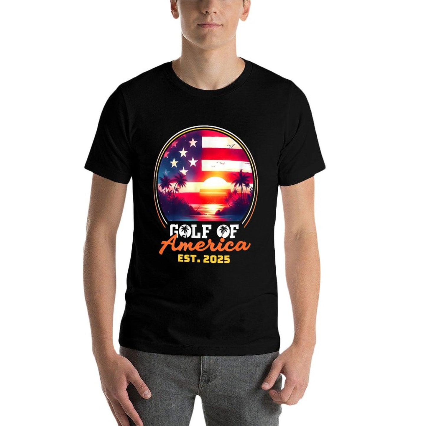 Funny USA America Shirt Gulf Of Us America Est 2025 Easy-care T-Shirt