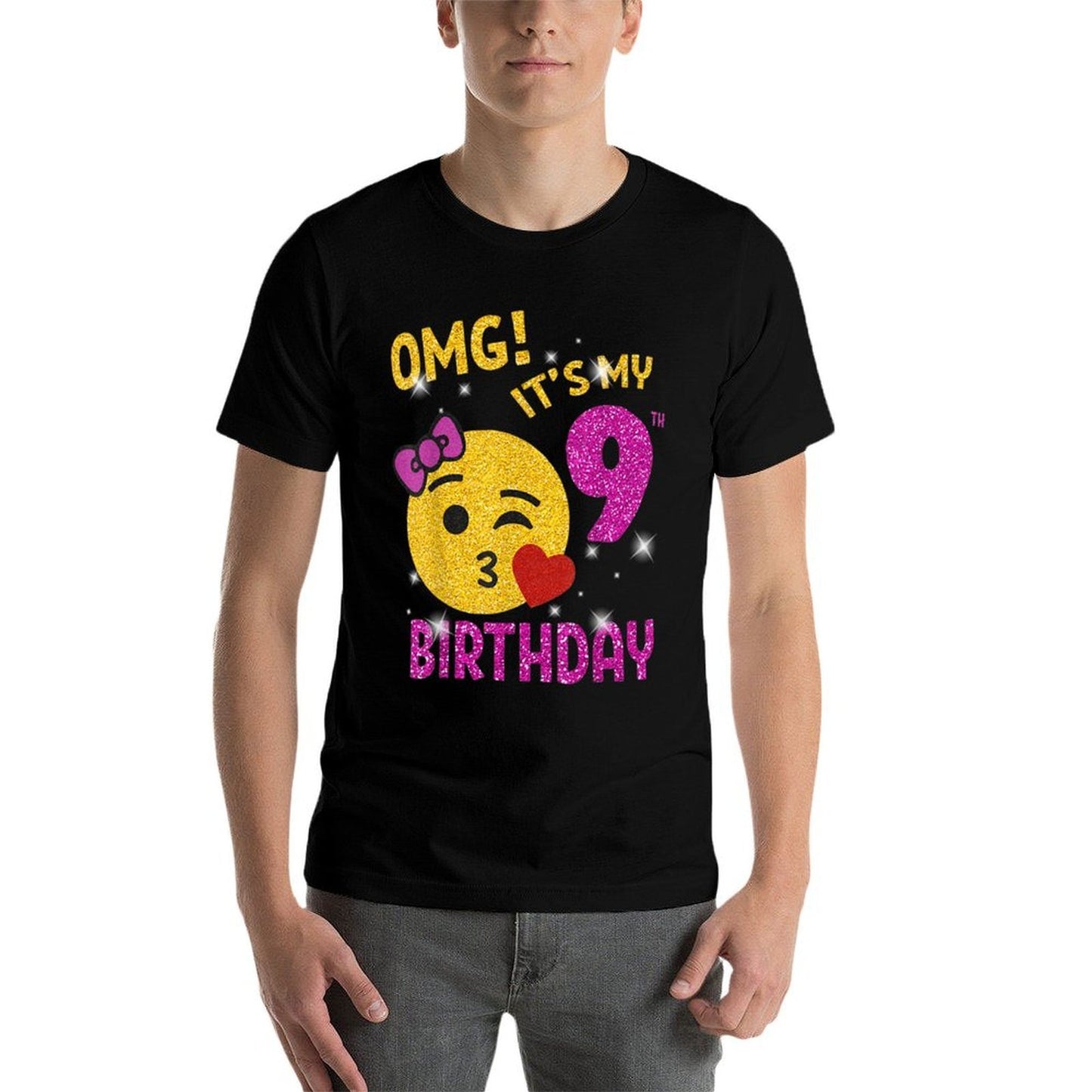 OMG It's My 9th Birthday Girl Cute 9 Yrs Old Birthday Party Vintage-inspired T-Shirt
