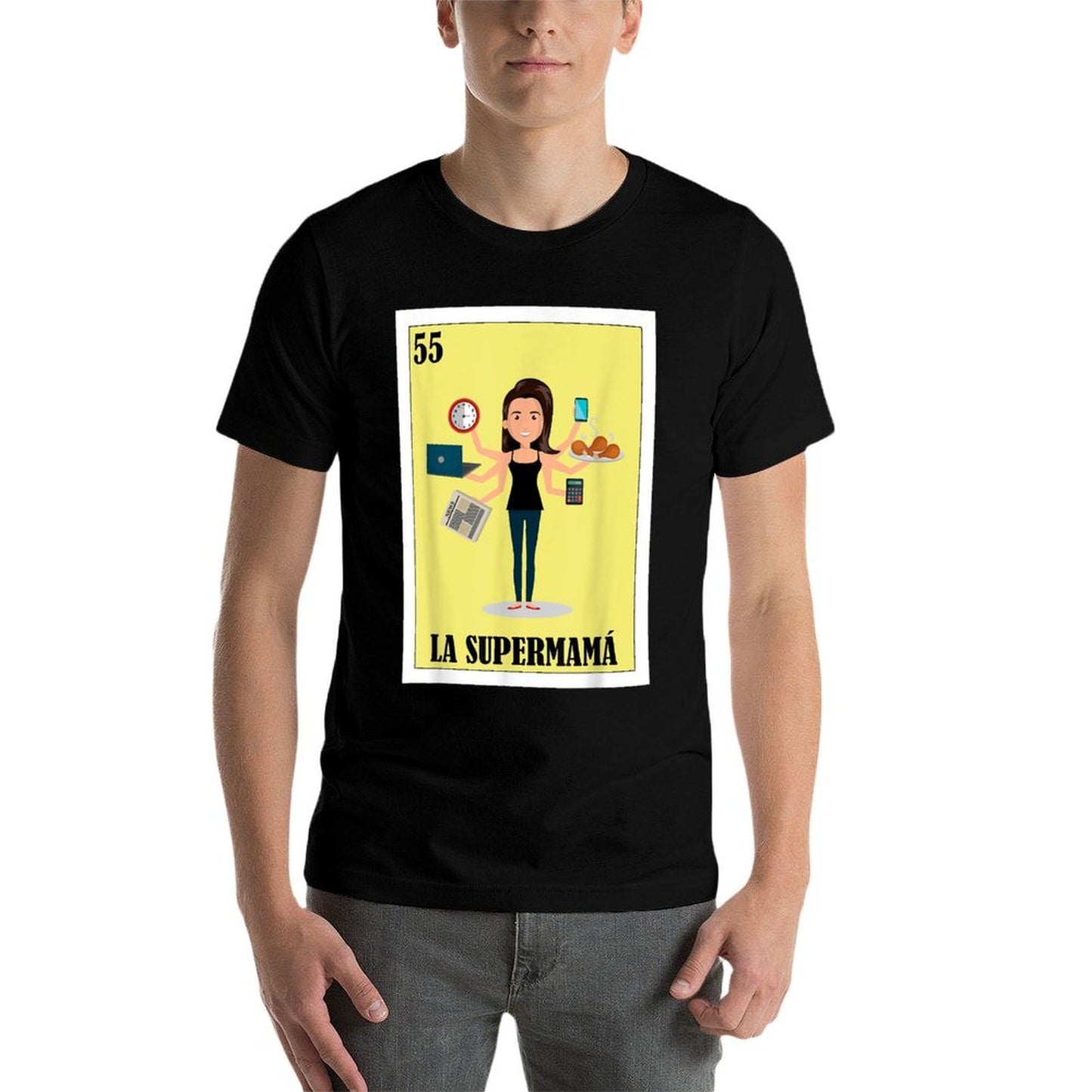 Funny Mexican Mom Design - La Supermama Lightweight T-Shirt