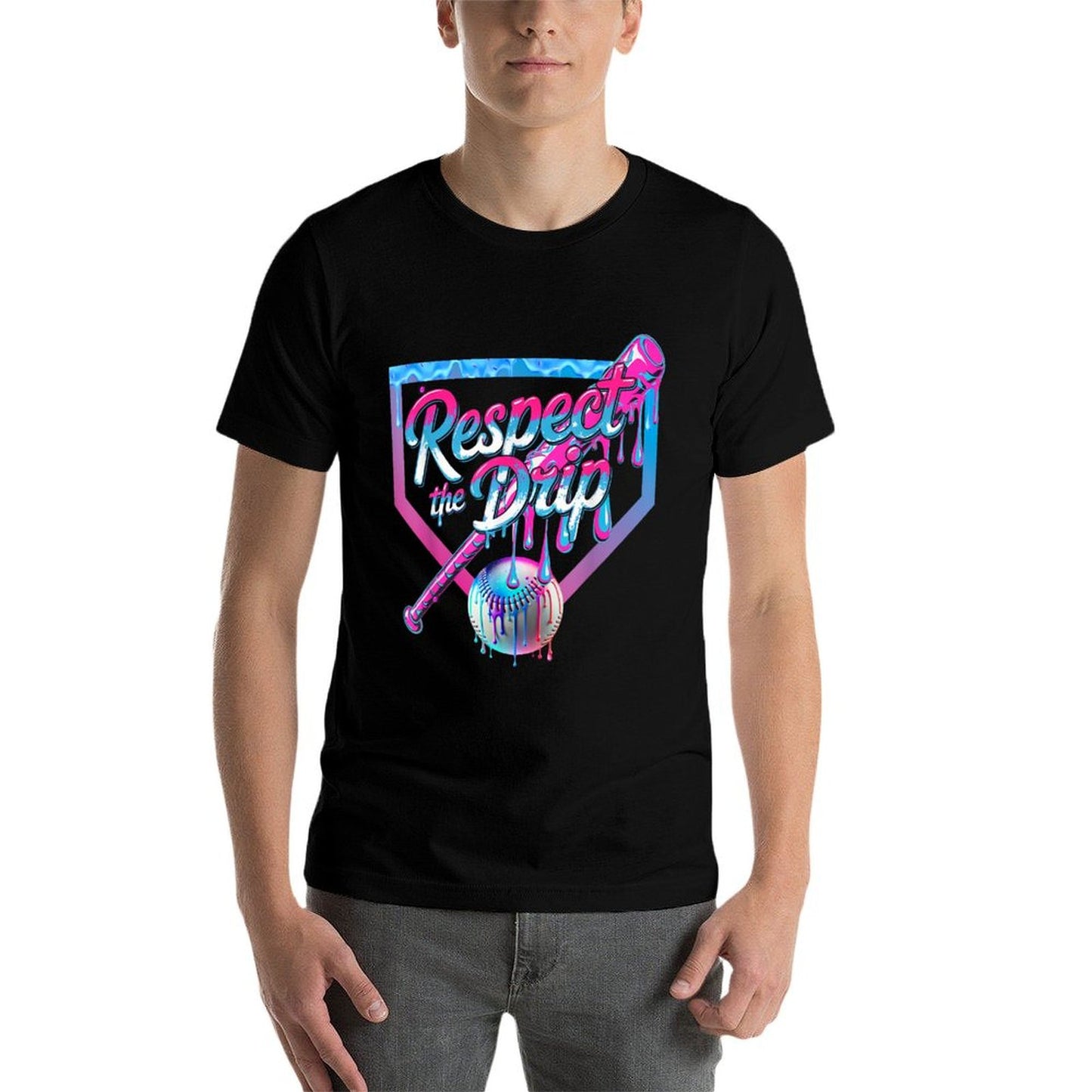 Baseball Drip For Boys Ice Cream Drip Youth Boys Baseball Moisture-wicking T-Shirt