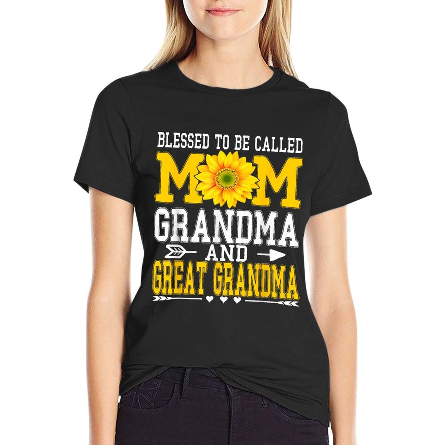 Blessed To Be Called Mom Grandma Great Grandma Mother's Day Tagless Design T-Shirt