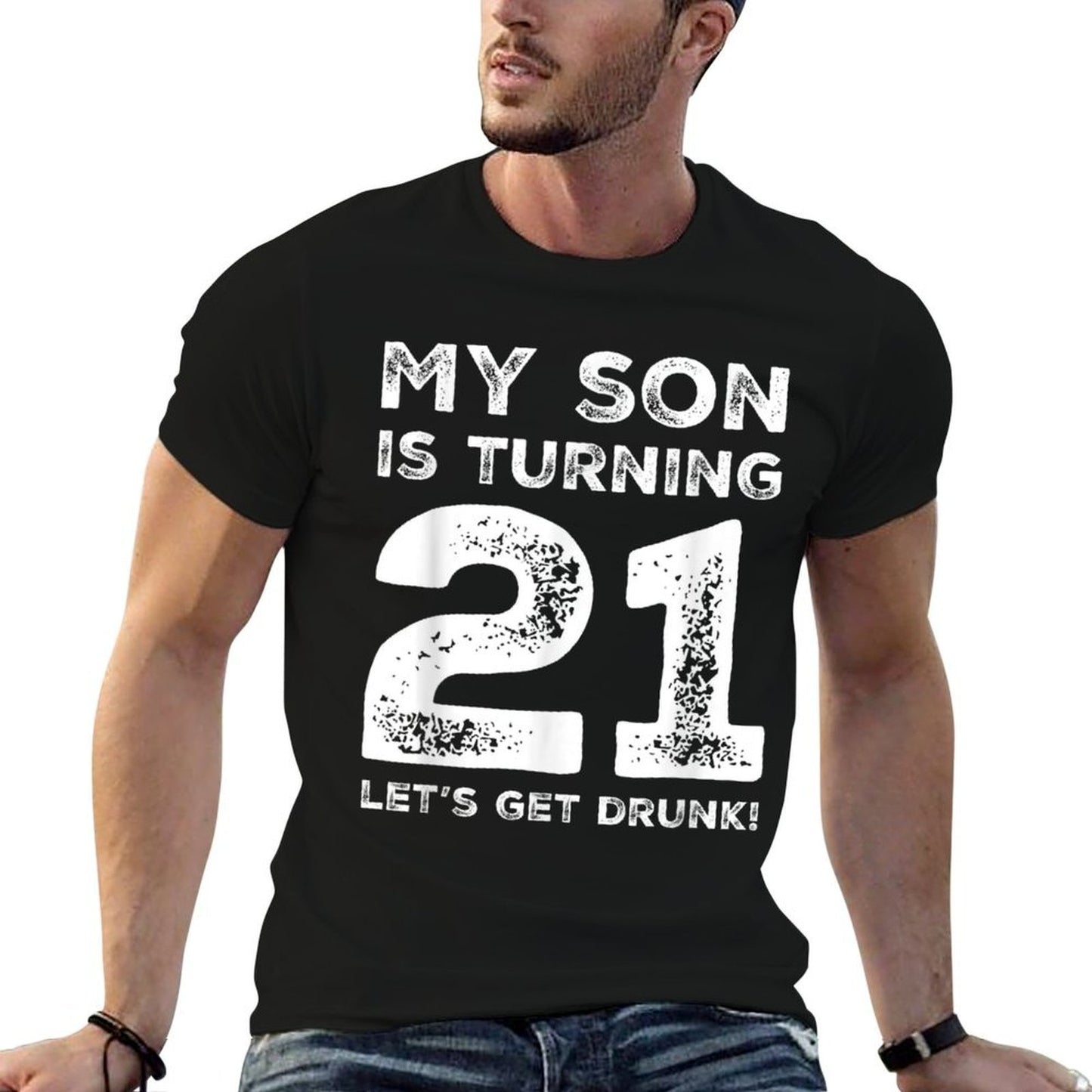 21st Birthday for Dad 21 Year Old Son Gift Family Squad Durable T-Shirt