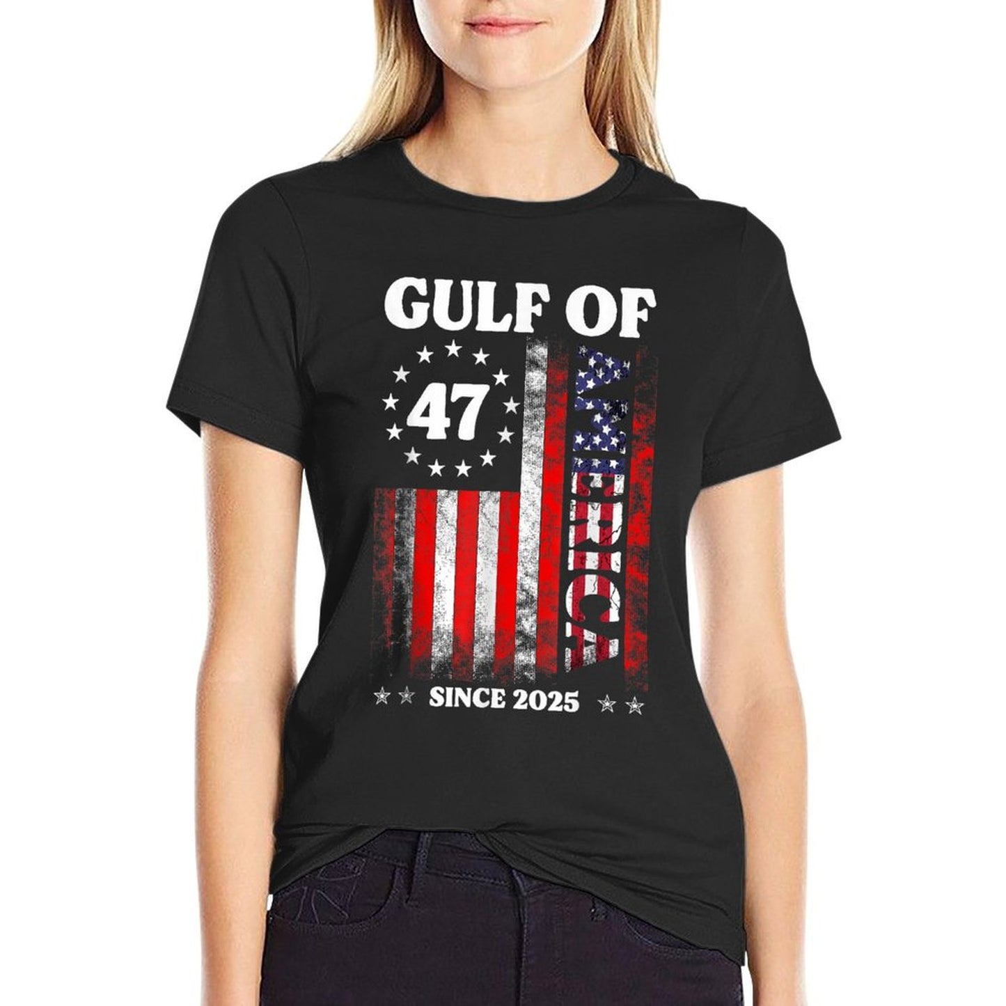Gulf of USA America Funny Vintage USA Flag Classic T-Shirt