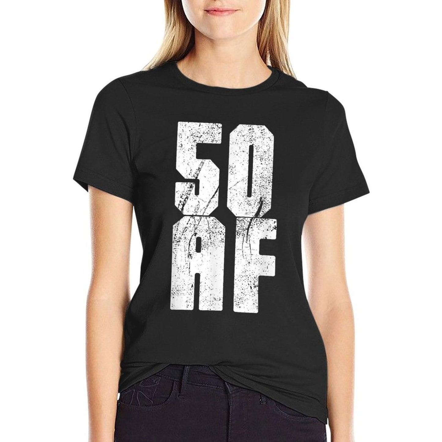 Funny Awesome 50th Birthday Tshirt 50 Years Old Af Design Graphic-printed T-Shirt