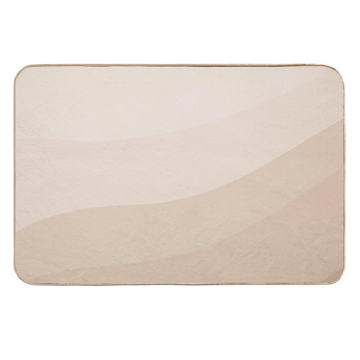 Cute Aesthetic Beige Ocean Pattern Fade-Resistant Bath Mat