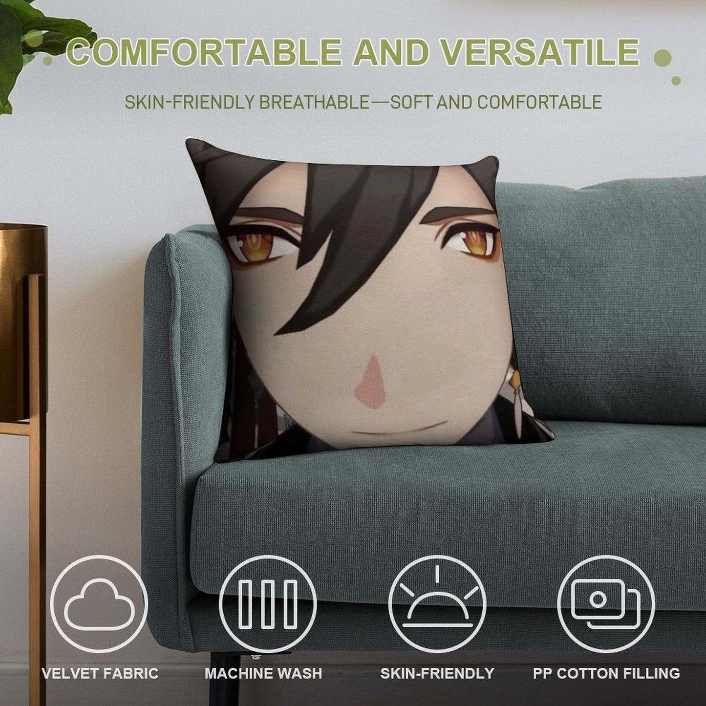 Zhongli Soft Durable Construction Throw Pillow