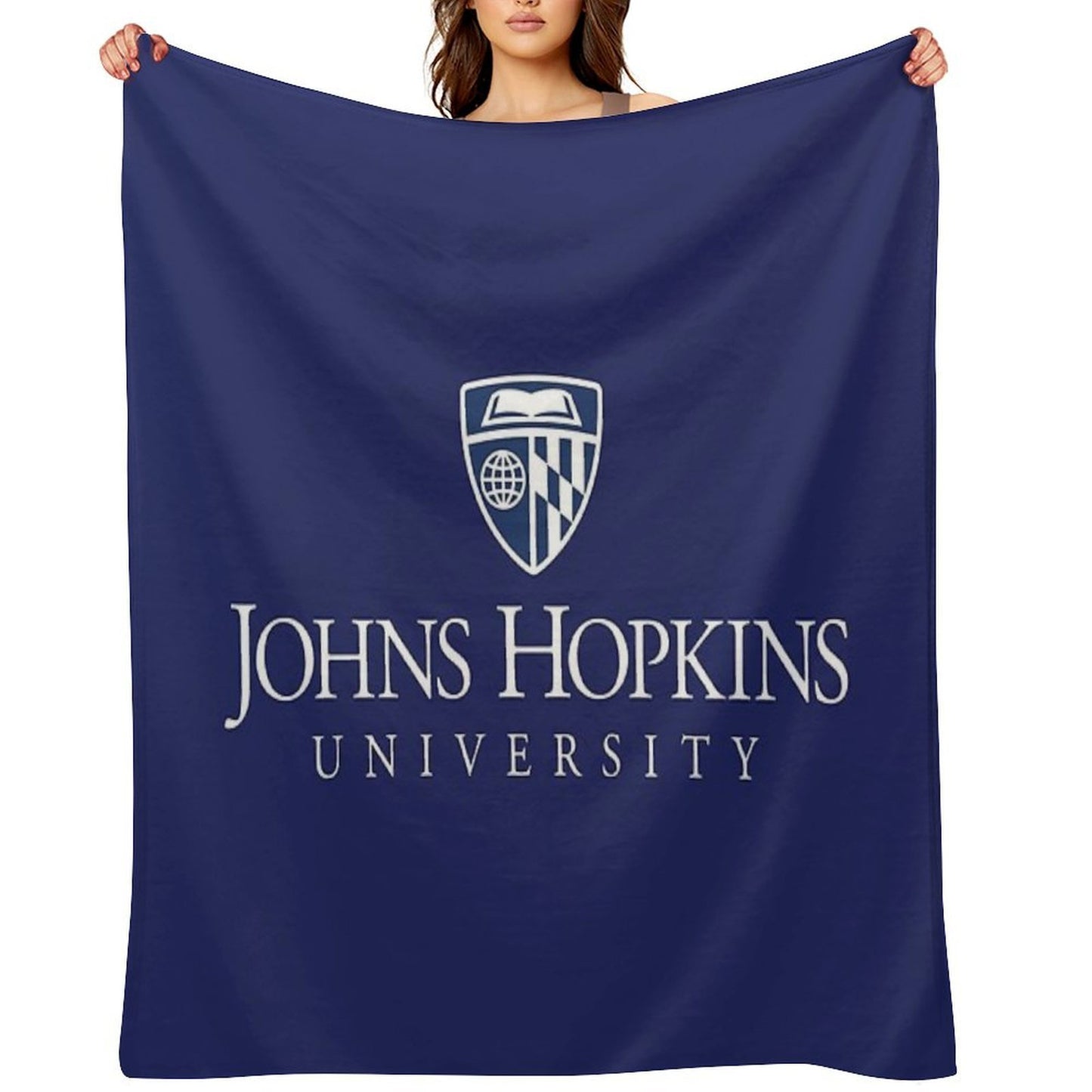 Midnight Johns Hopkins University Alpha Quick-dry Throw Blanket