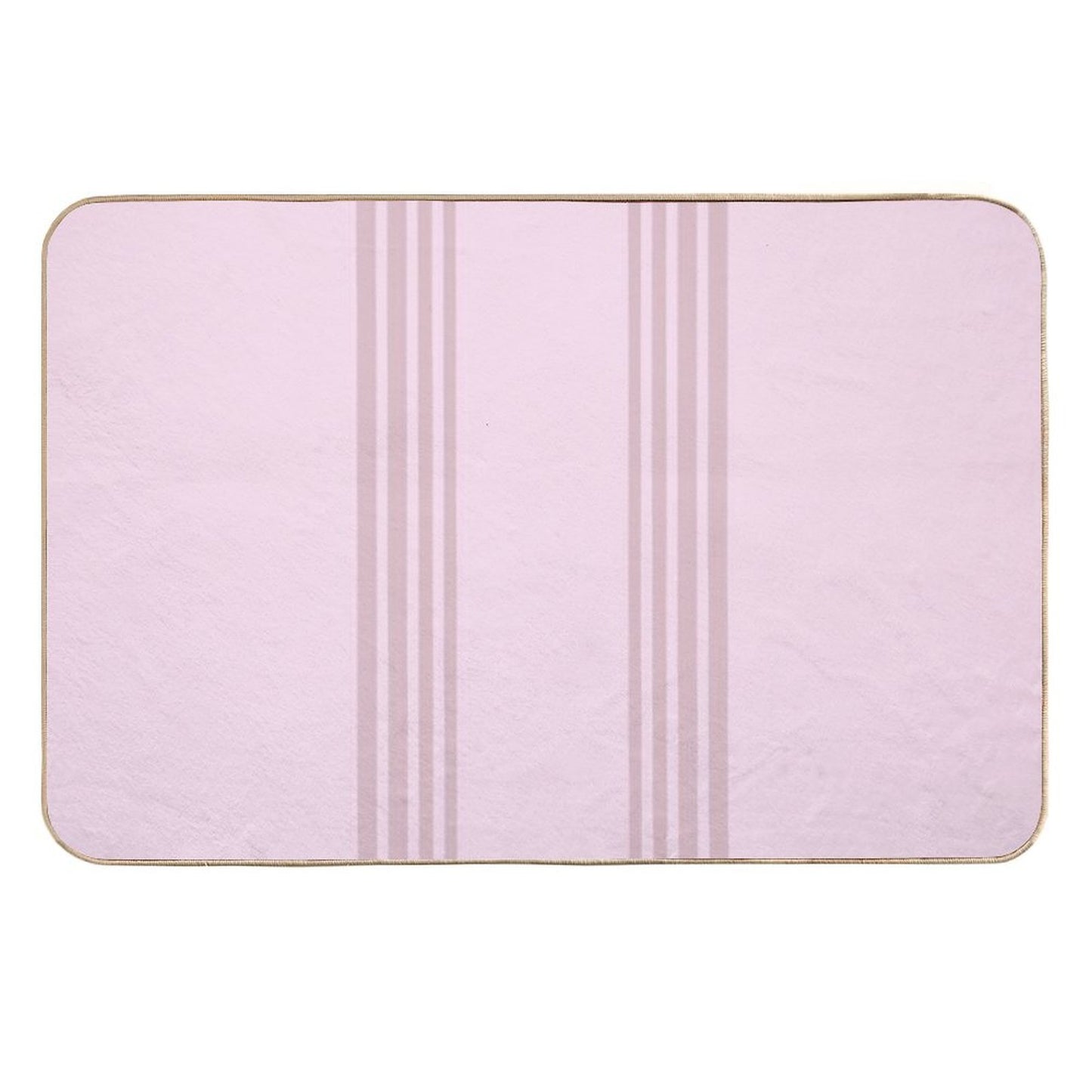 Shades of Pink with An Elegant Vertical Stripe Pattern Versatile Bath Mat