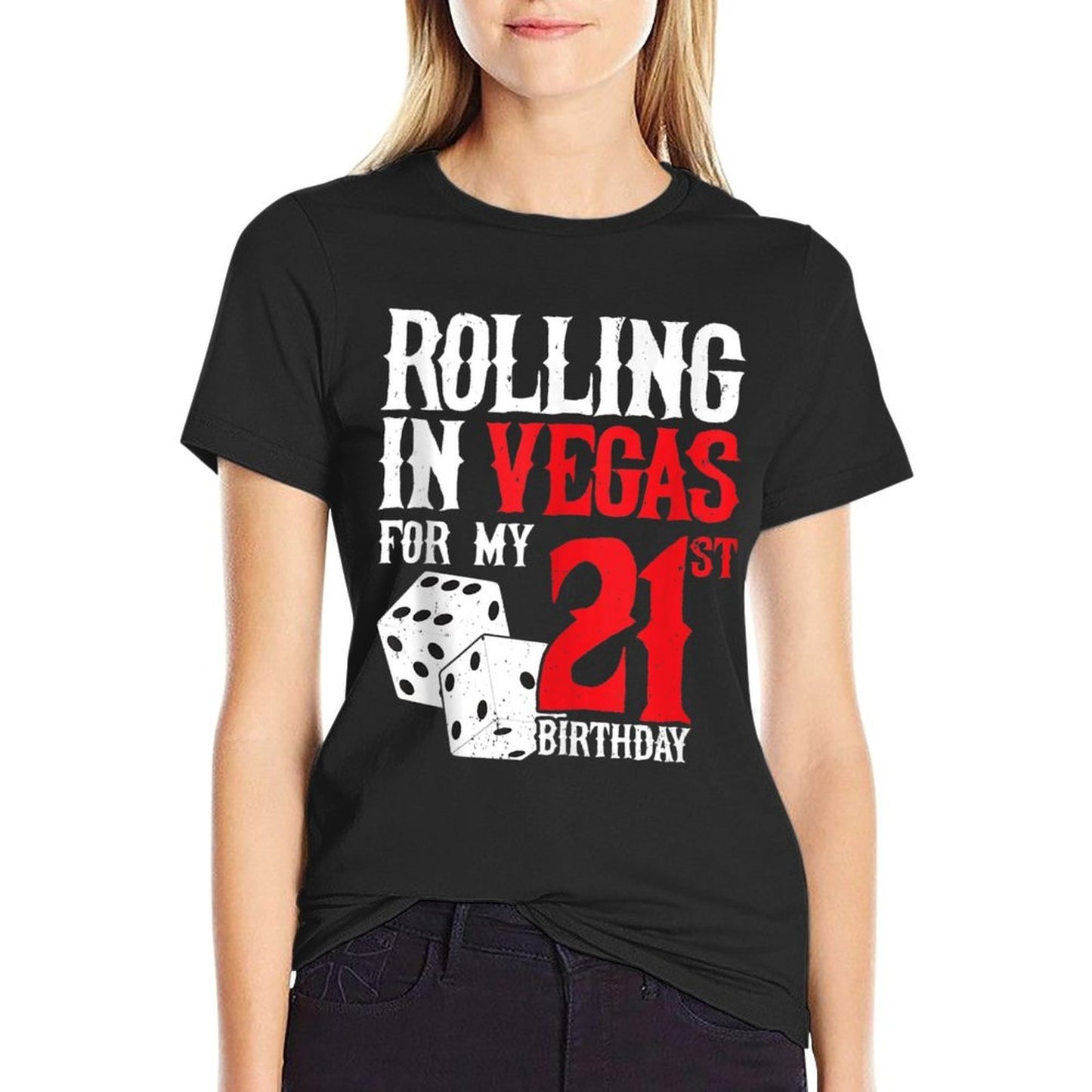 Las Vegas Birthday Party - Rolling in Vegas - 21st Birthday Eco-friendly Material T-Shirt