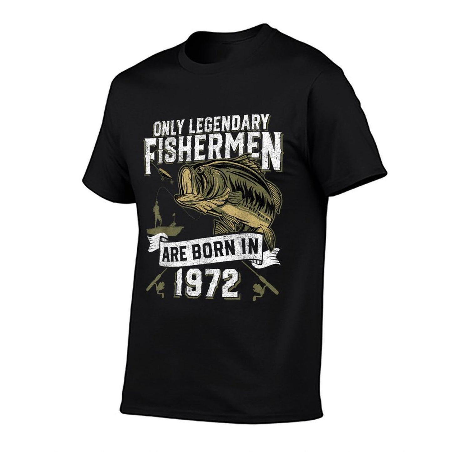 50 Year Old Fishing Birthday Born 1972 50th Fisherman Gift Quick-drying T-Shirt