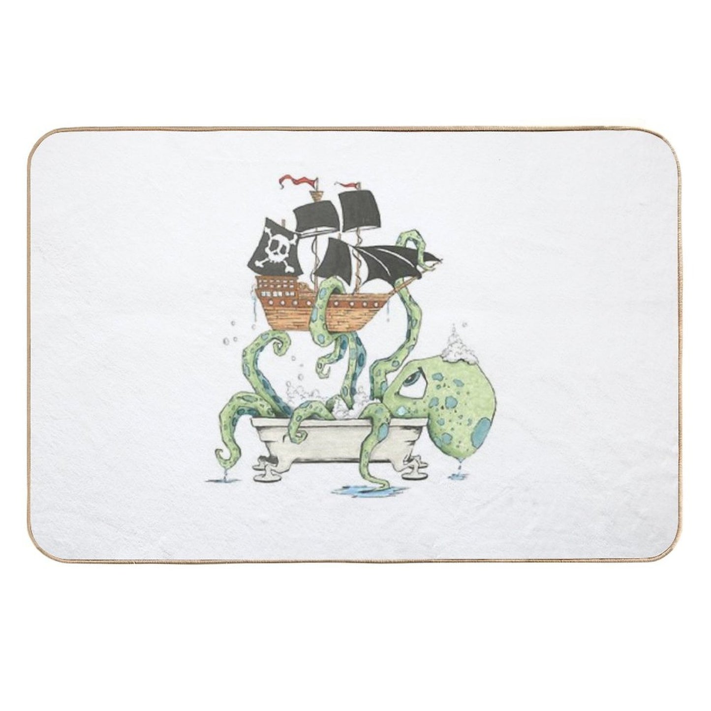 Kraken in The Tub Dirt-Trapping Bath Mat