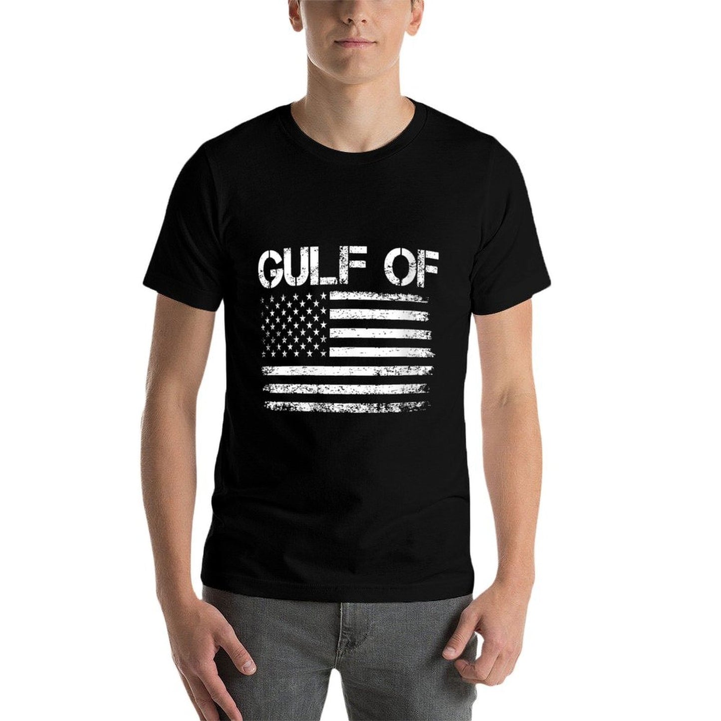 Womens Gulf of United States of America Funny Land Politics Quote Heathered Texture T-Shirt