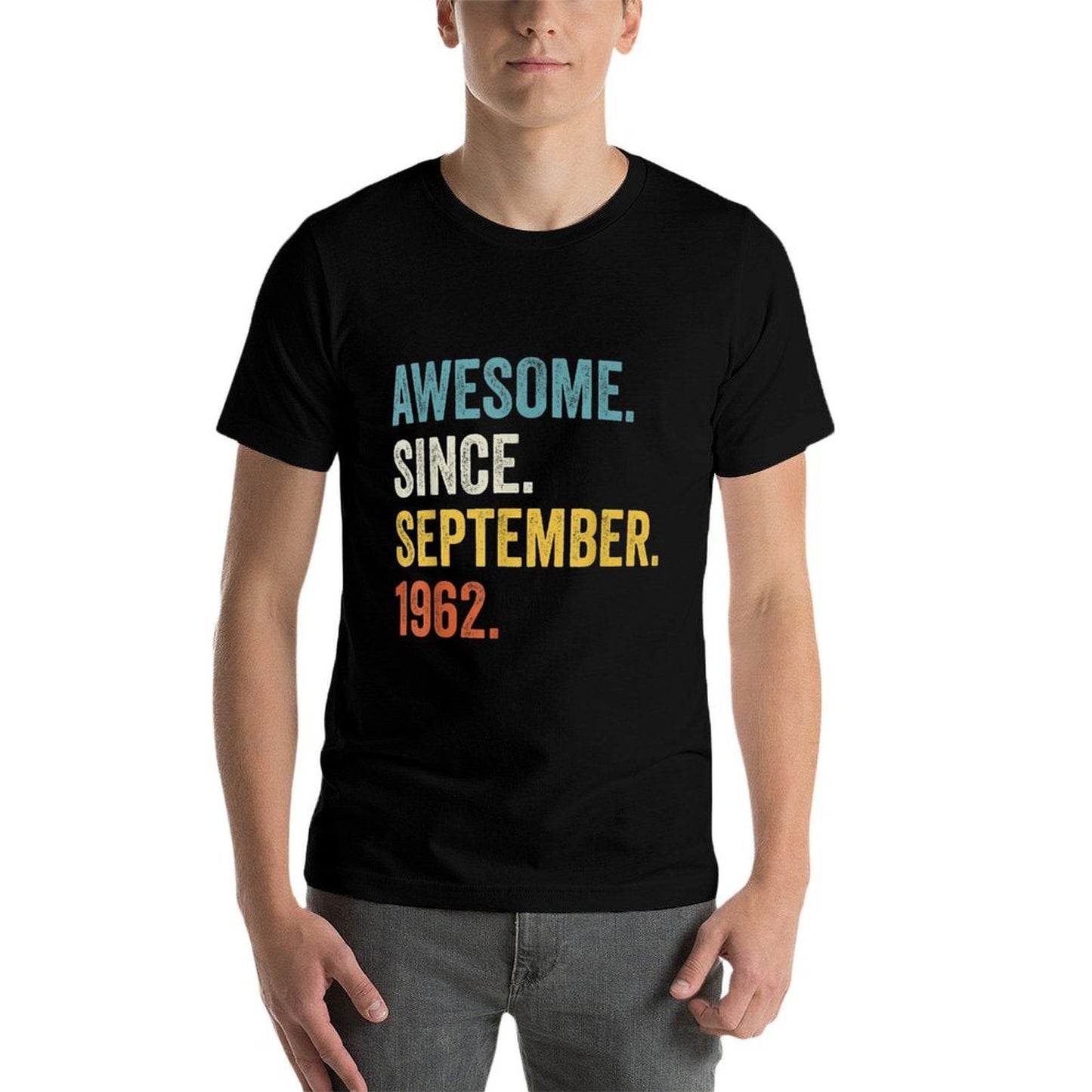 60 Years Old Awesome Since September 1962 60th Birthday Wrinkle-resistant T-Shirt