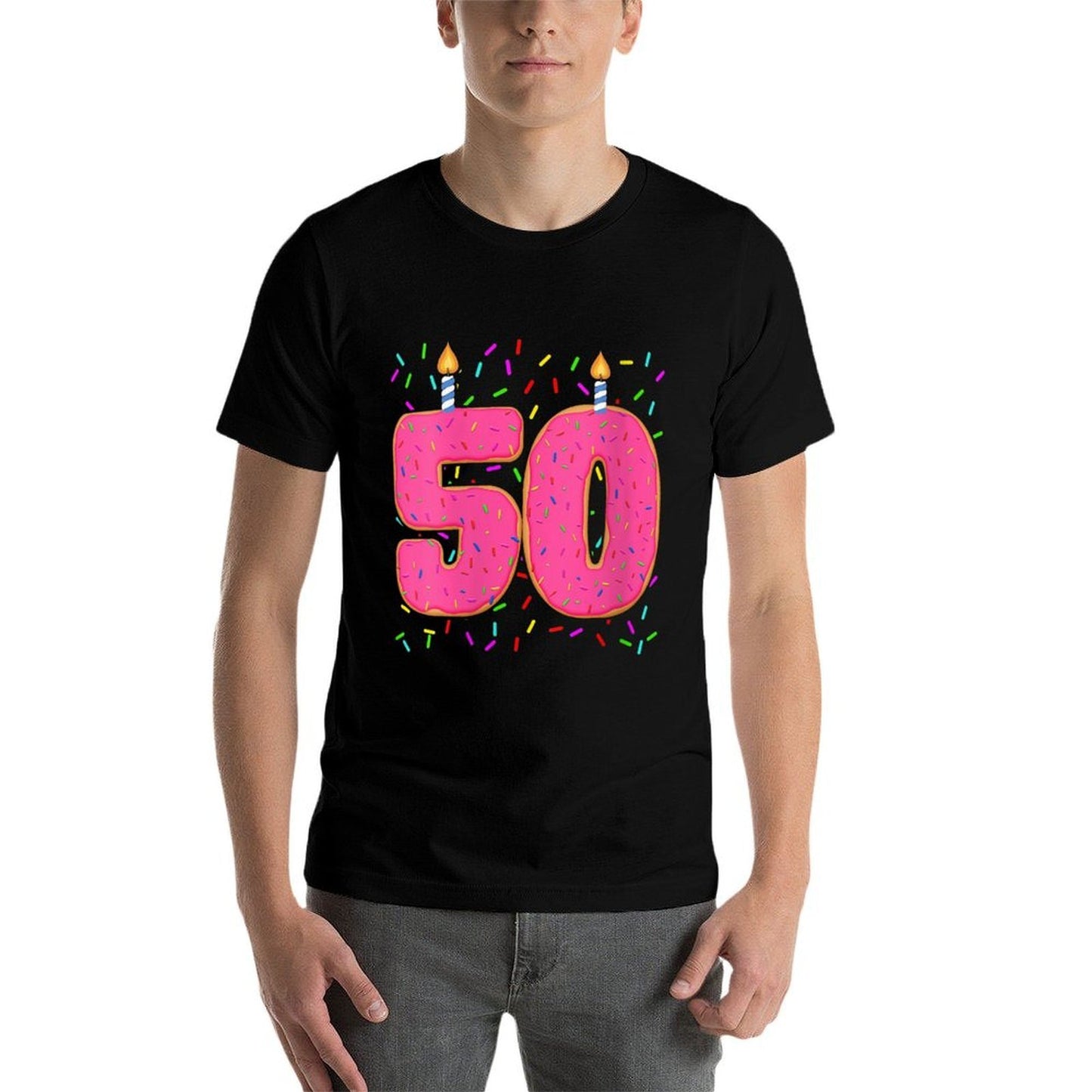 Womens Donut 50th Birthday Donut Themed 50th Birthday Donut Grow Up Versatile T-Shirt