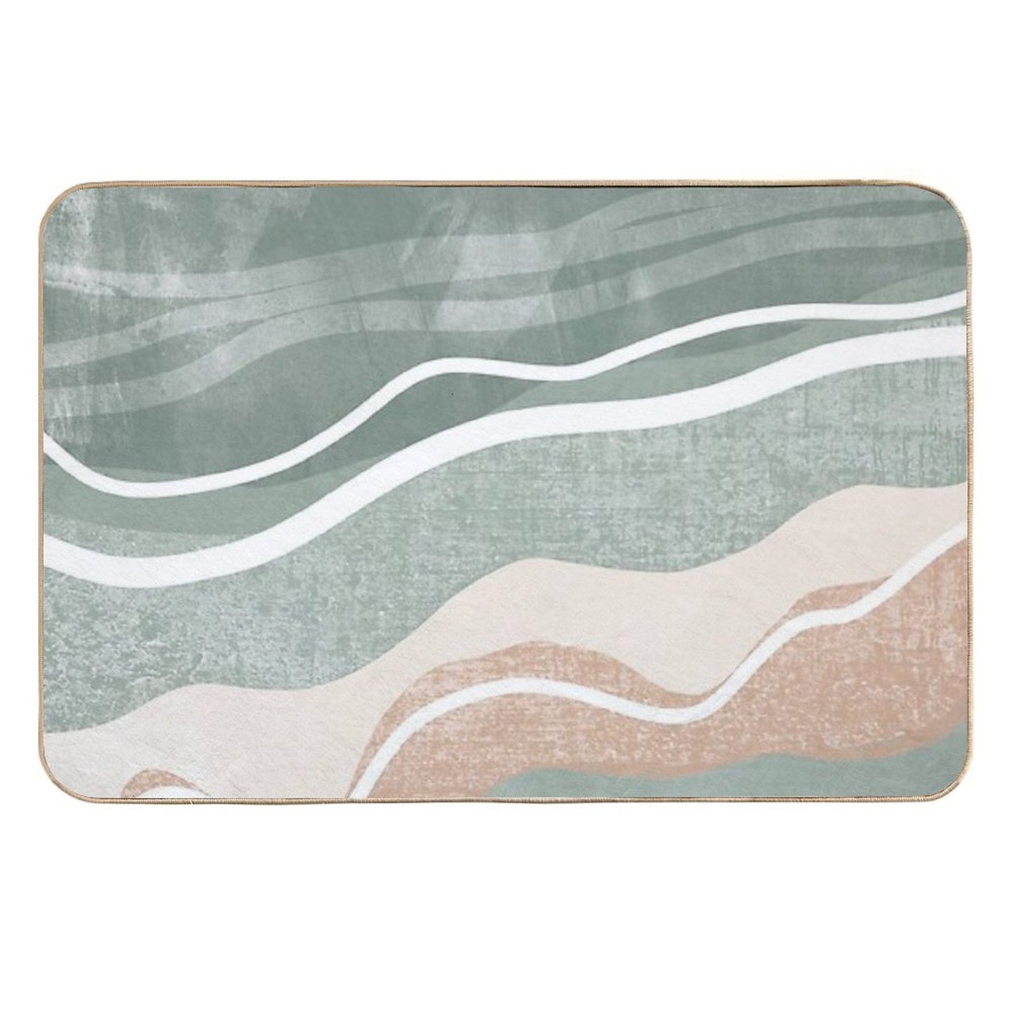 Abstract Beach Art Absorbent Bath Mat