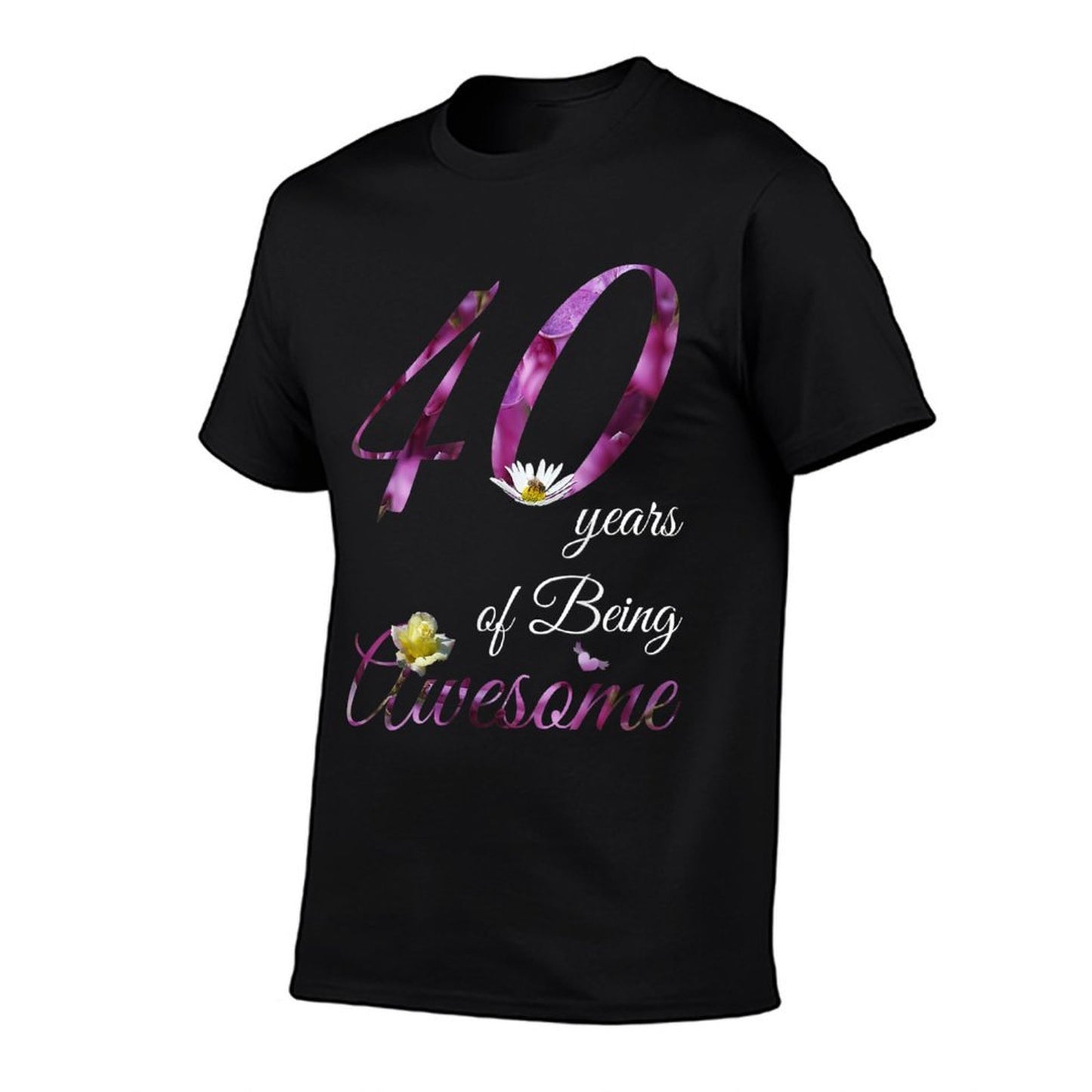 40 Year Old Awesome Floral 1983 40th Birthday Gift Tagless Design T-Shirt