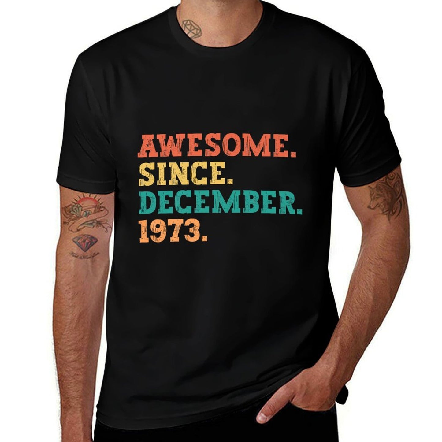 50 Years Old Awesome Since December 1973 50th Birthday Premium Vintage-inspired T-Shirt
