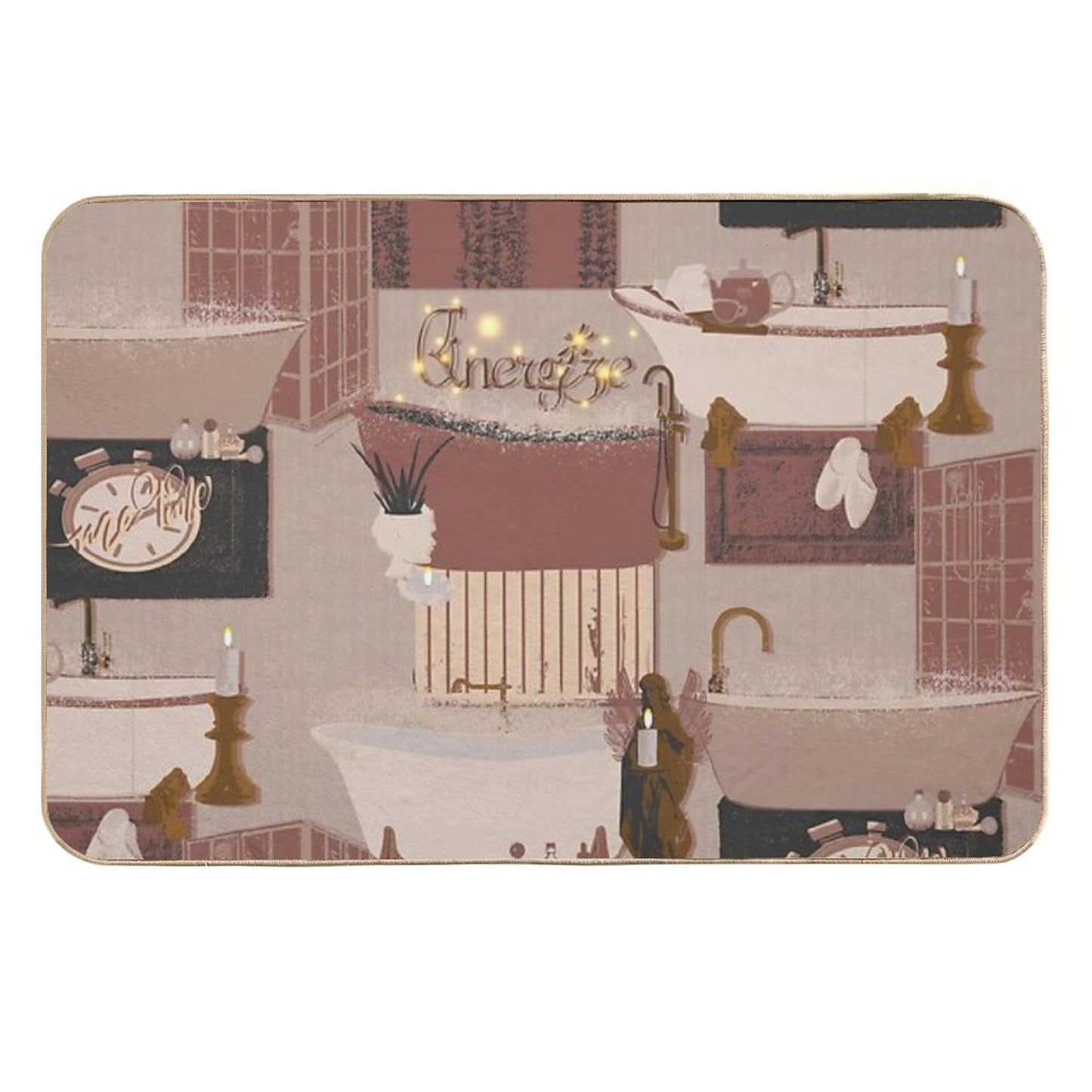 Pattern - Bubble Self-care - Energize Repositionable Bath Mat