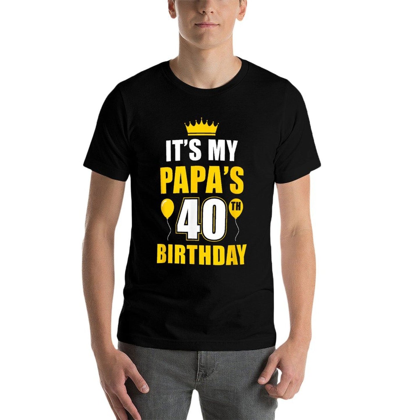 40th Birthday Dad Happy Birthday Papa Is 40 Trendy Pattern T-Shirt