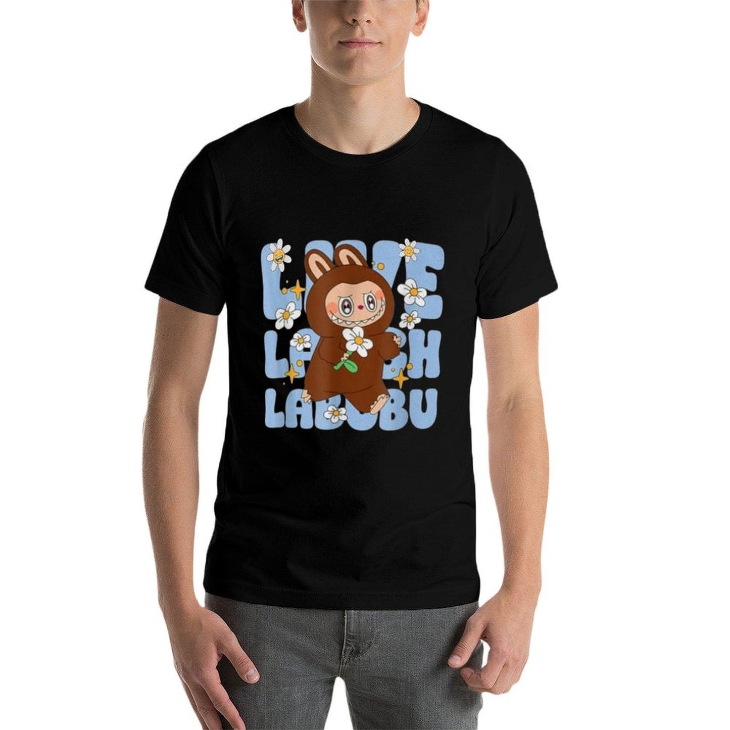 Cute Funny Live Laugh Labubu The Monsters Men Women Vintage-inspired T-Shirt