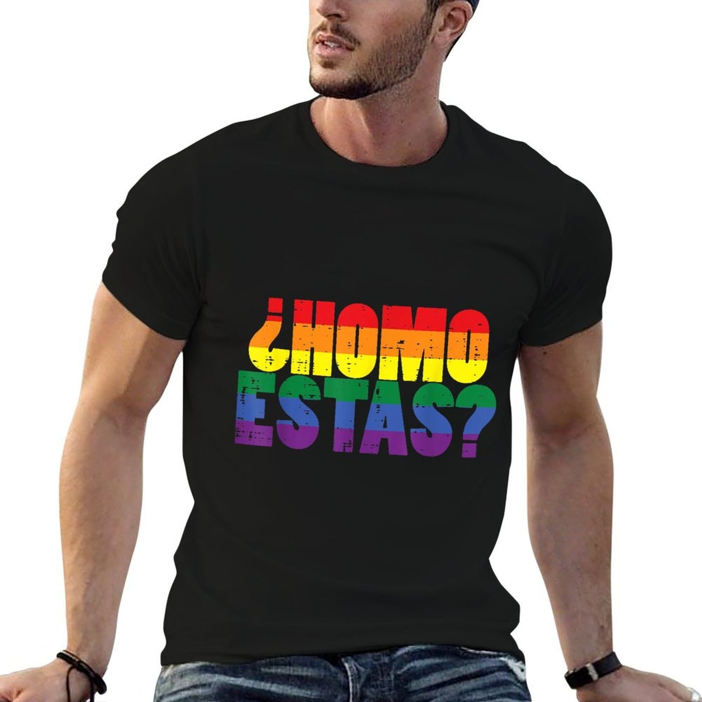 Homo Estas Spanish Mexican Funny Gay Pride Ally LGBTQ Month Soft T-Shirt