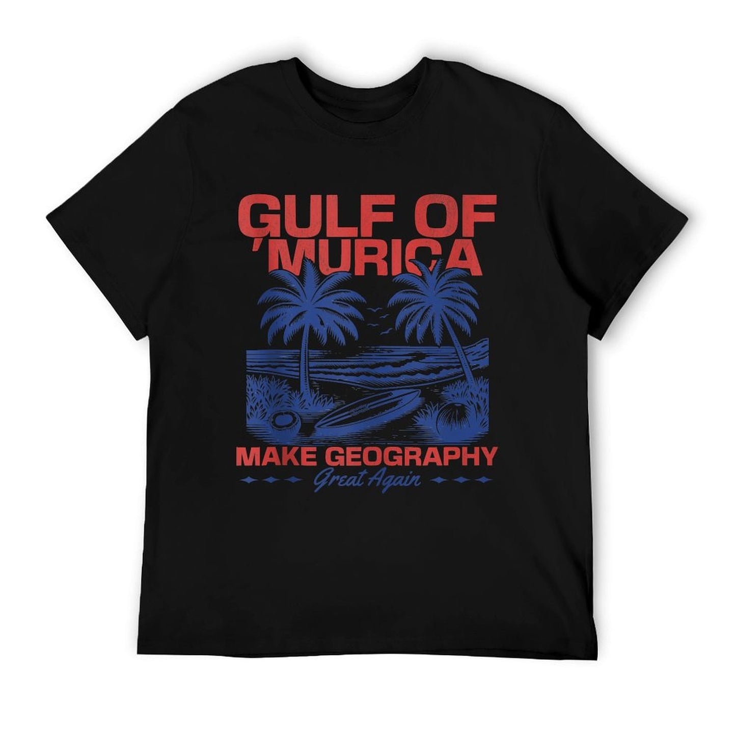 Gulf of USA American Gulf of Murica Patriotic Beach Tank Top Lightweight T-Shirt