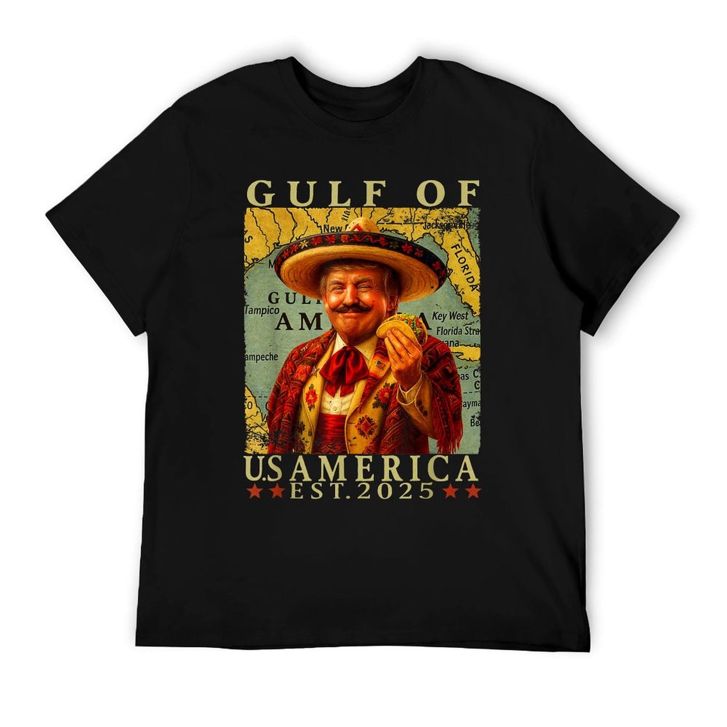 Retro Gulf Of USA America Mexico Trump Mexico Taco Funny Affordable Price T-Shirt