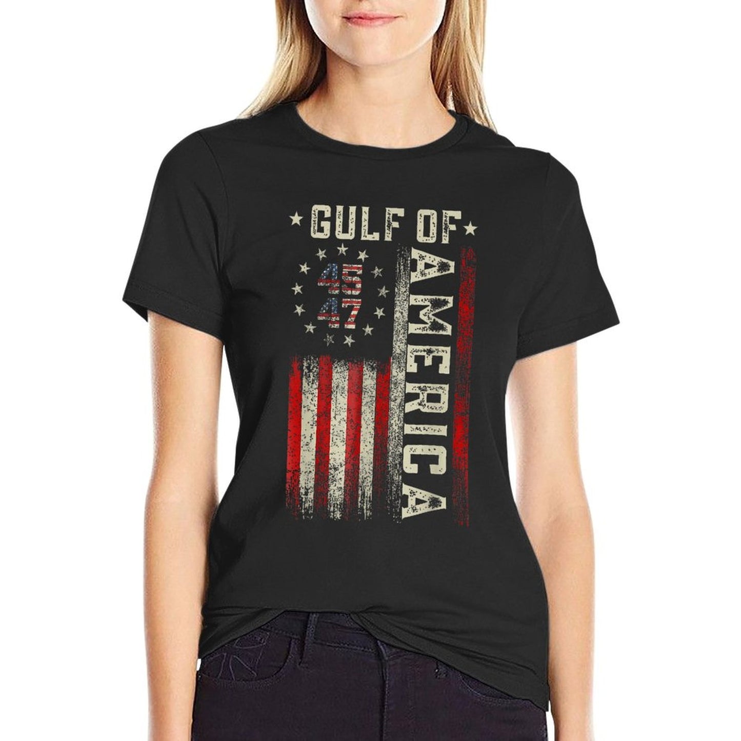 Gulf Of Usa America Funny Usa Flag Quick-drying T-Shirt