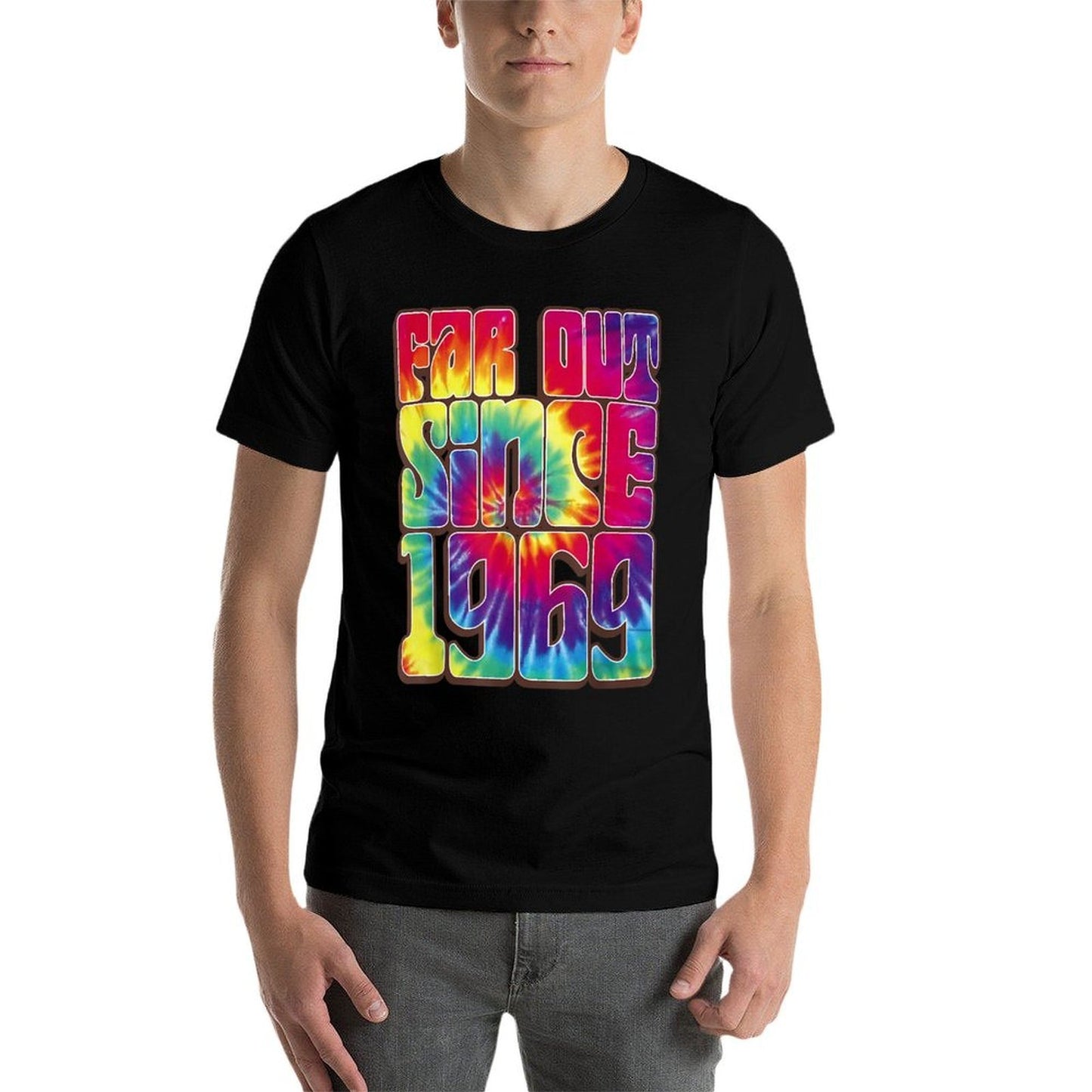 50th Birthday - Far Out Since 1969 Psychedelic Tie Dye Slim-fit Cut T-Shirt