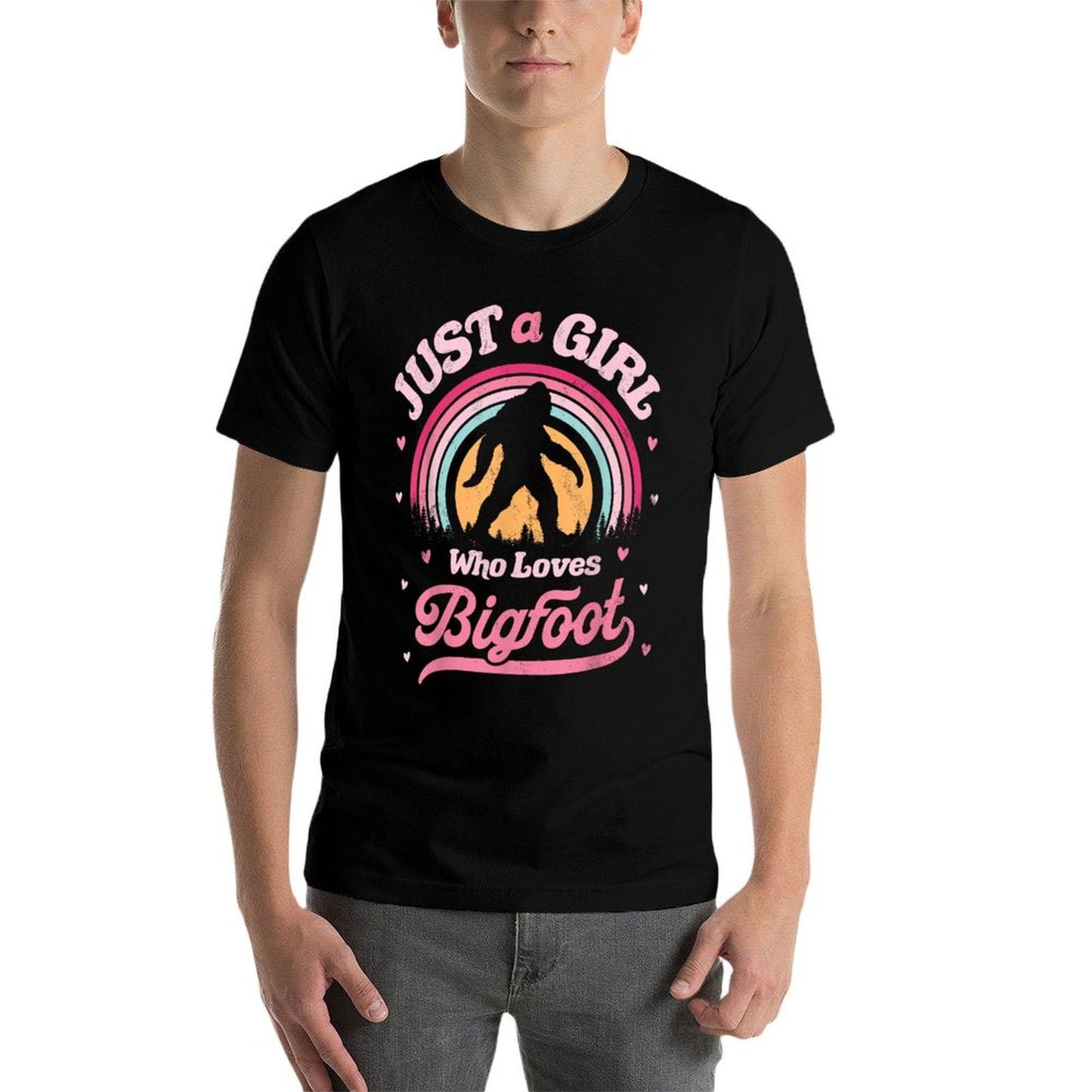 Bigfoot Just A Girl Who Loves Sasquatch Funny Retro Vintage Soft T-Shirt