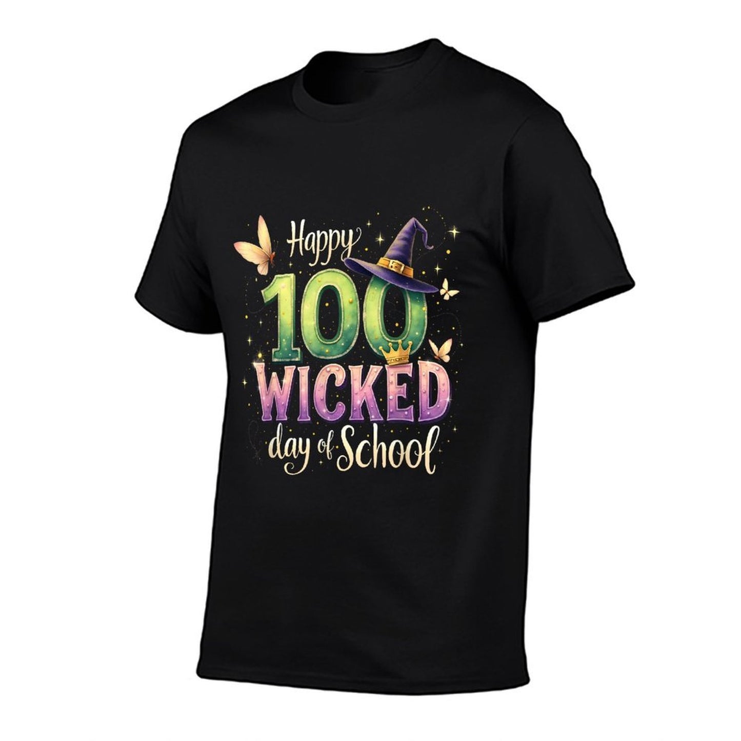 Happy 100 Wicked Days of School 100 Days of School Costume Summer-ready Fabric T-Shirt