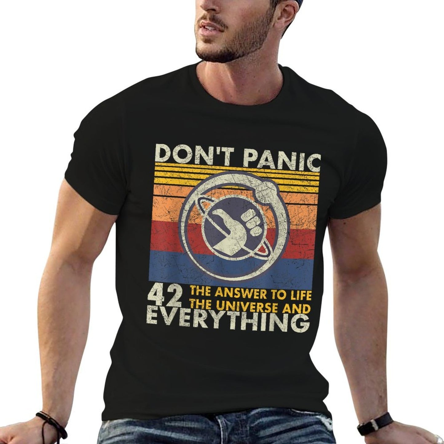 42 Answer to All Questions - Life Universe Everything Tagless Design T-Shirt