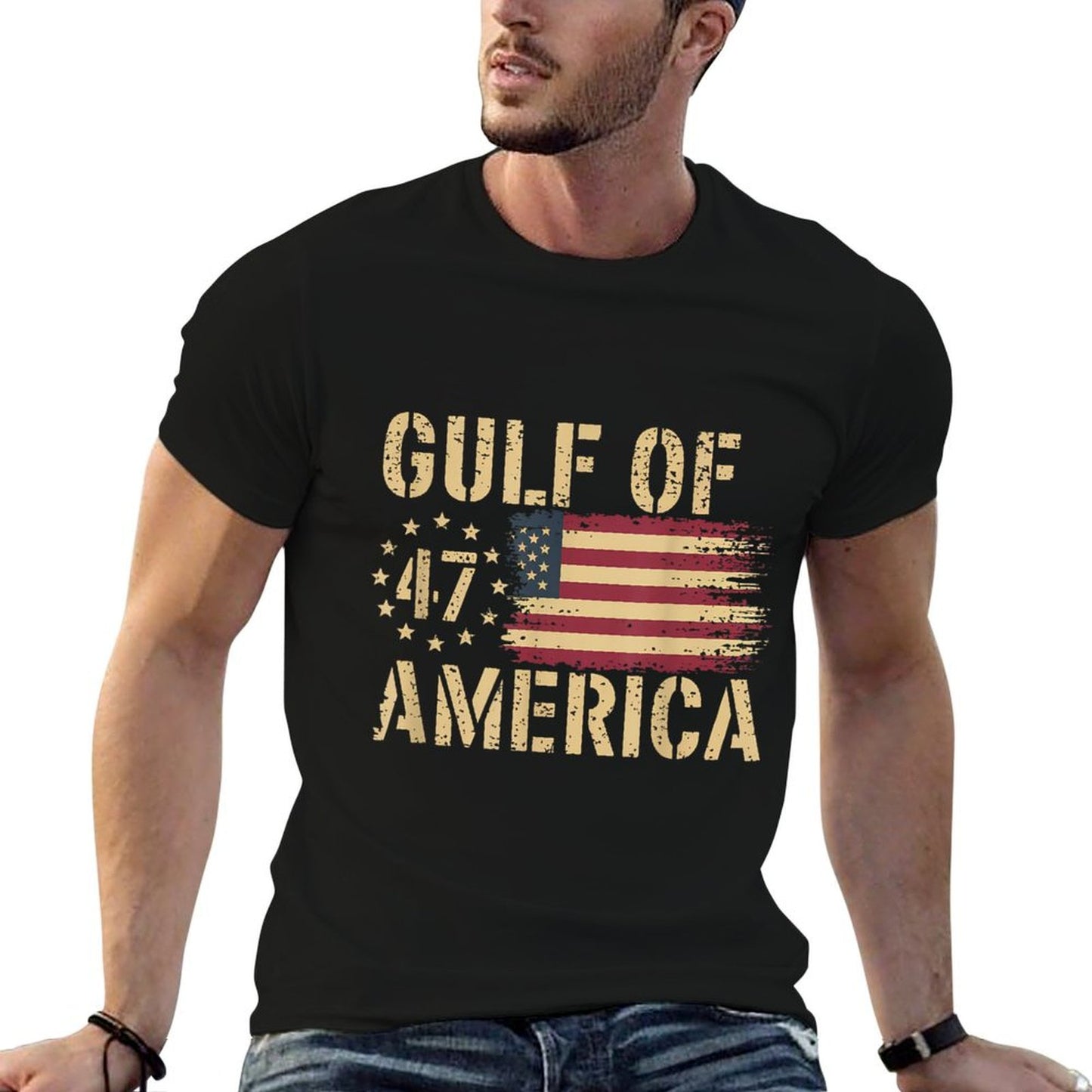 Gulf Of USA America Oversized Silhouette T-Shirt