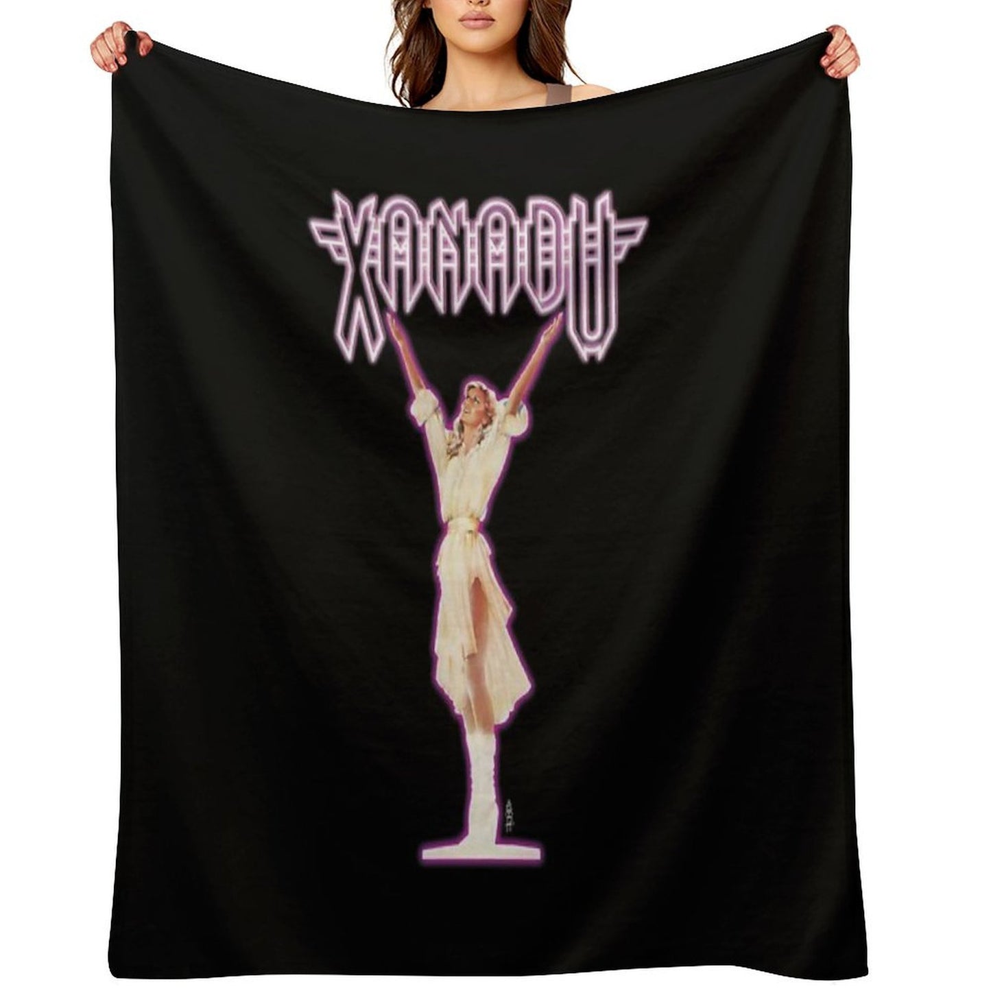 XANADU Kira Olivia Newton-John - Purple Glow Shrink-resistant Throw Blanket