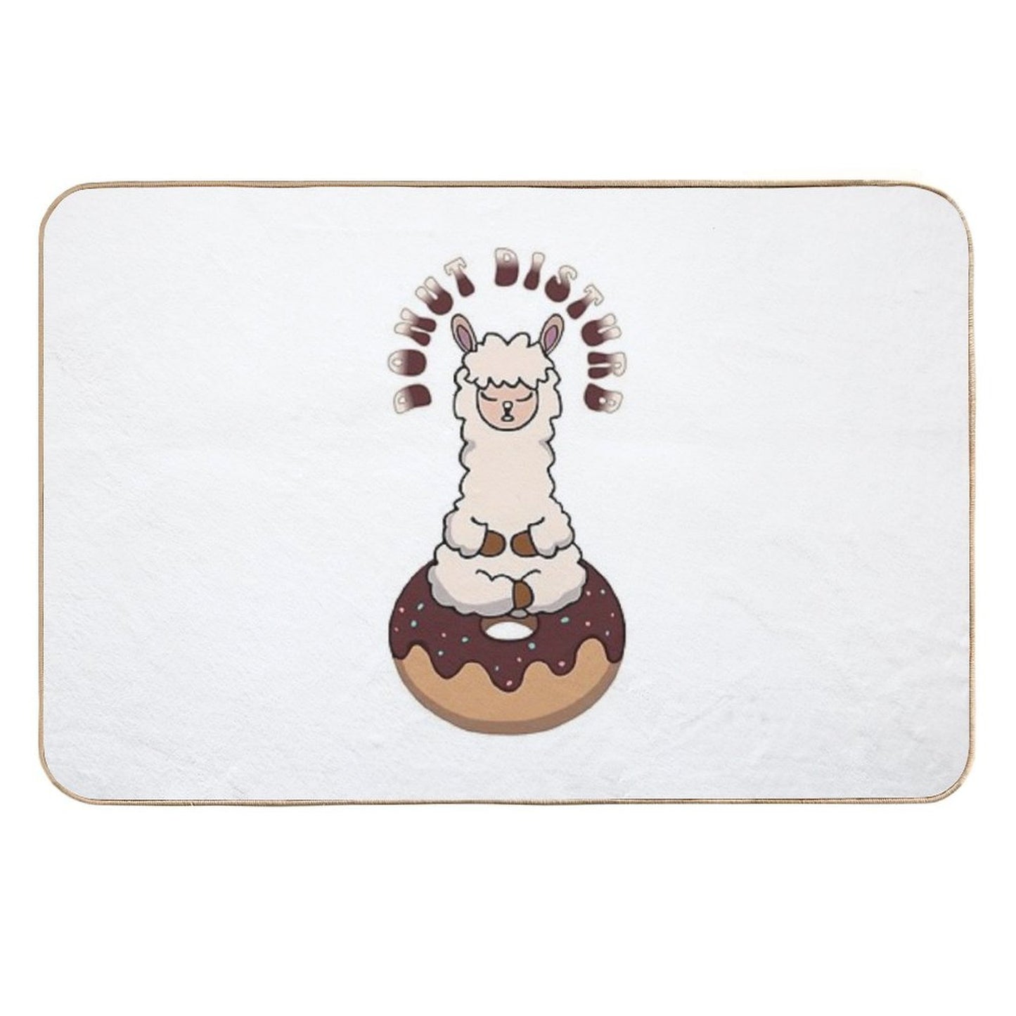 Donut Disturb - Kawaii Alpaca Meditation Pet-Safe Bath Mat