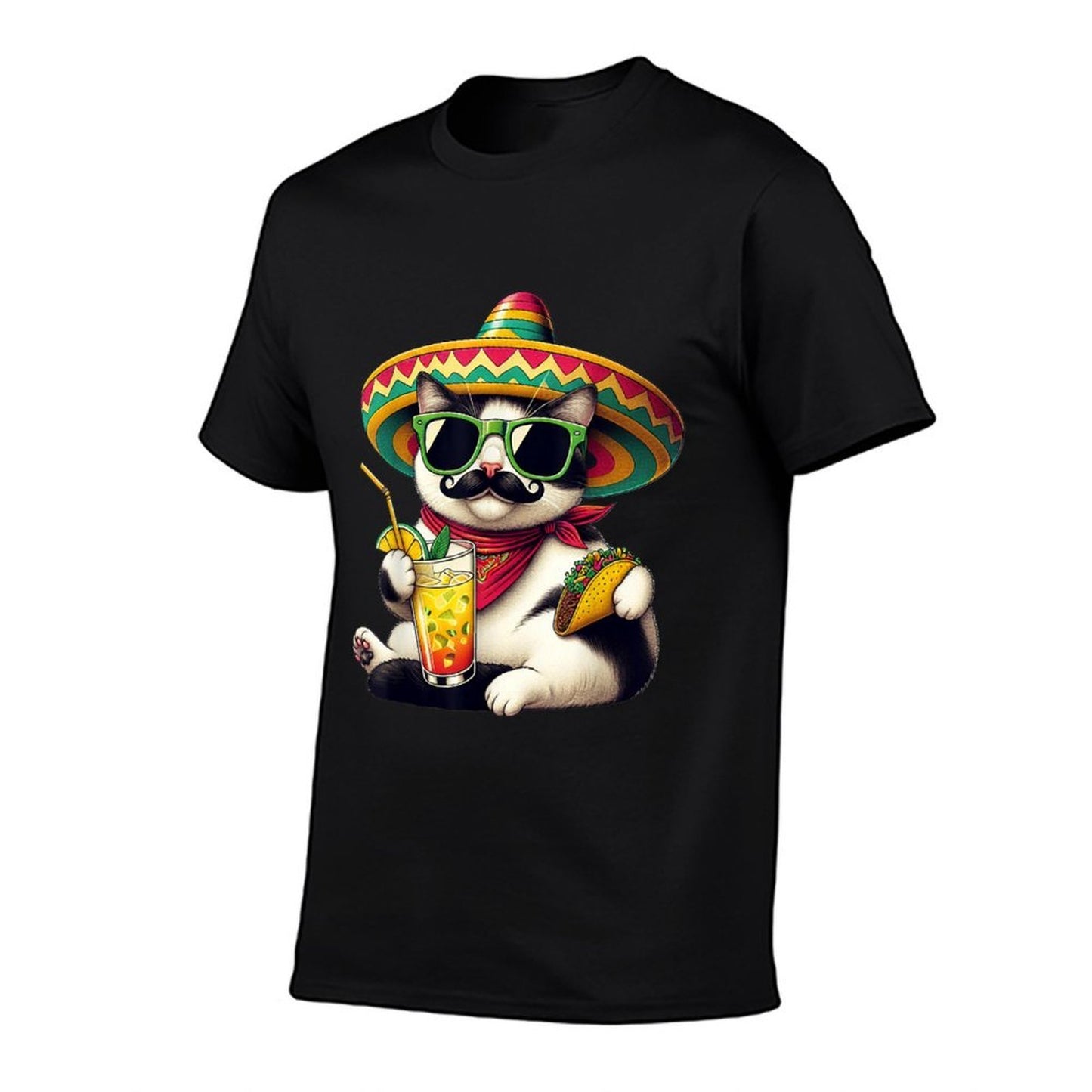 Funny Cinco De Mayo Cat Lovers Tacos Fiesta Humor Funny Meow Moisture-wicking T-Shirt