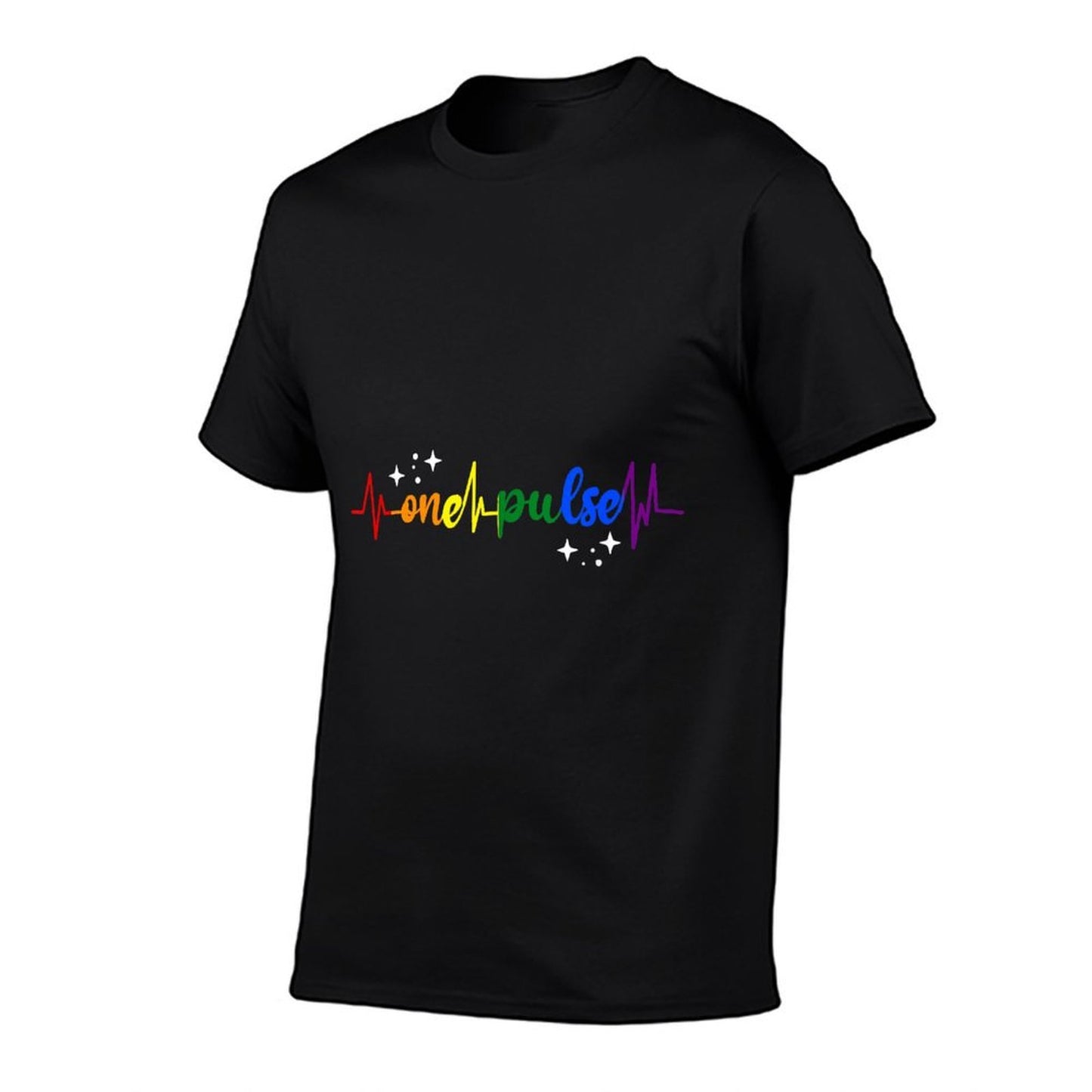 Heartbeat Rainbow LGBTQ Gay Pride Lesbian Homosexual Queer High-quality Stitching T-Shirt